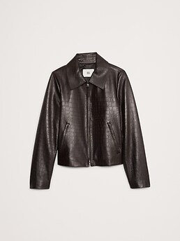 [RECTO] / ☆ 24FW LEONA CROCODILE-EFFECT OVERSIZED JACKET RECTO - Official Website