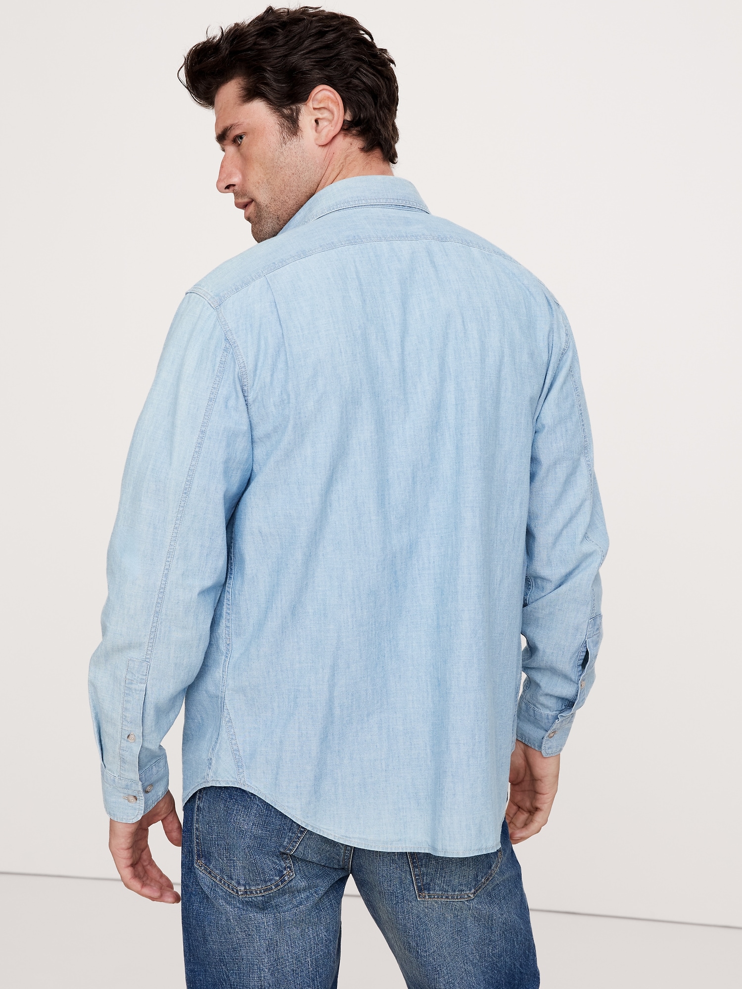 Standard-Fit Chambray Shirt