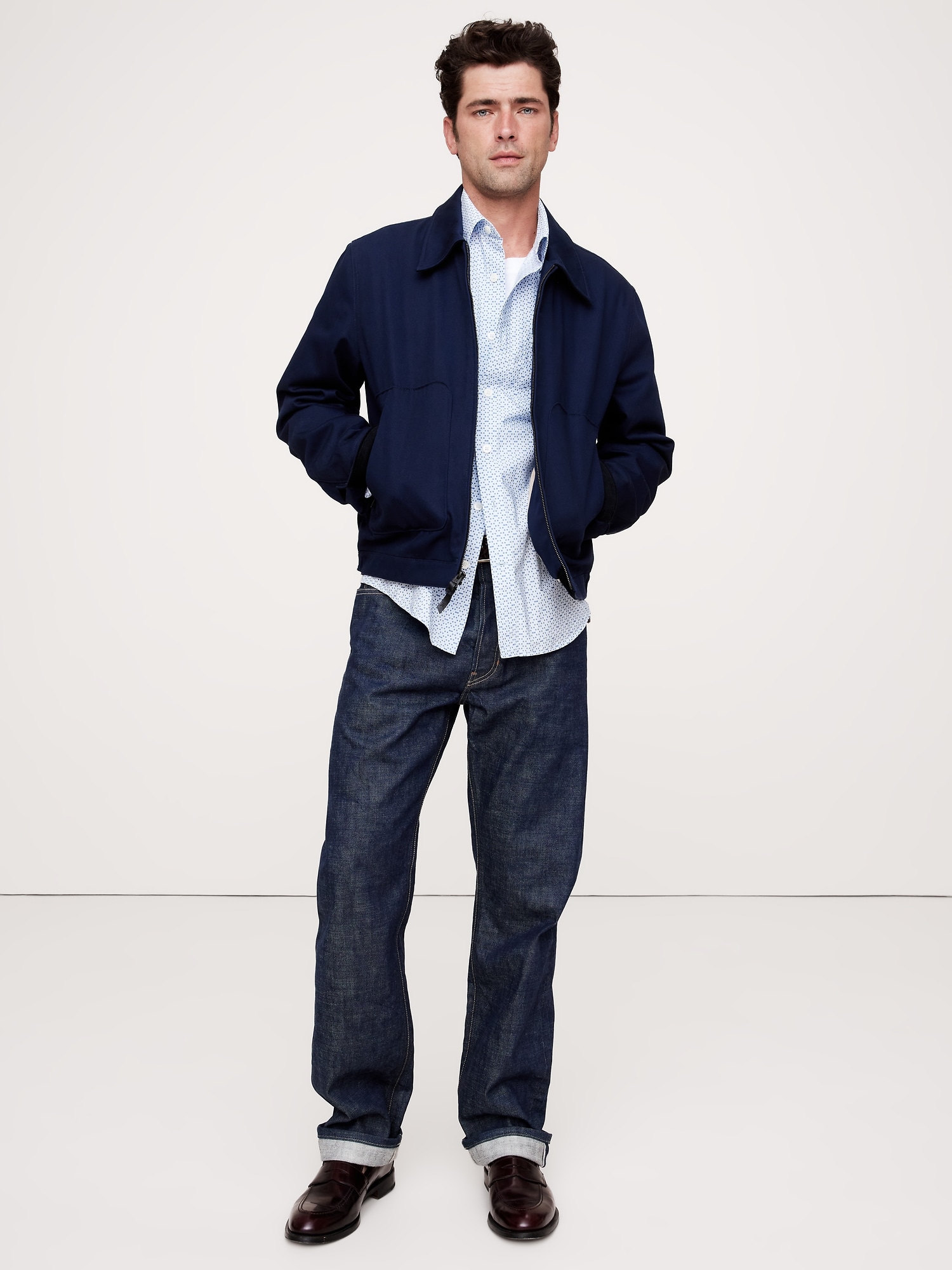 Standard-Fit Washed Cotton Poplin Shirt