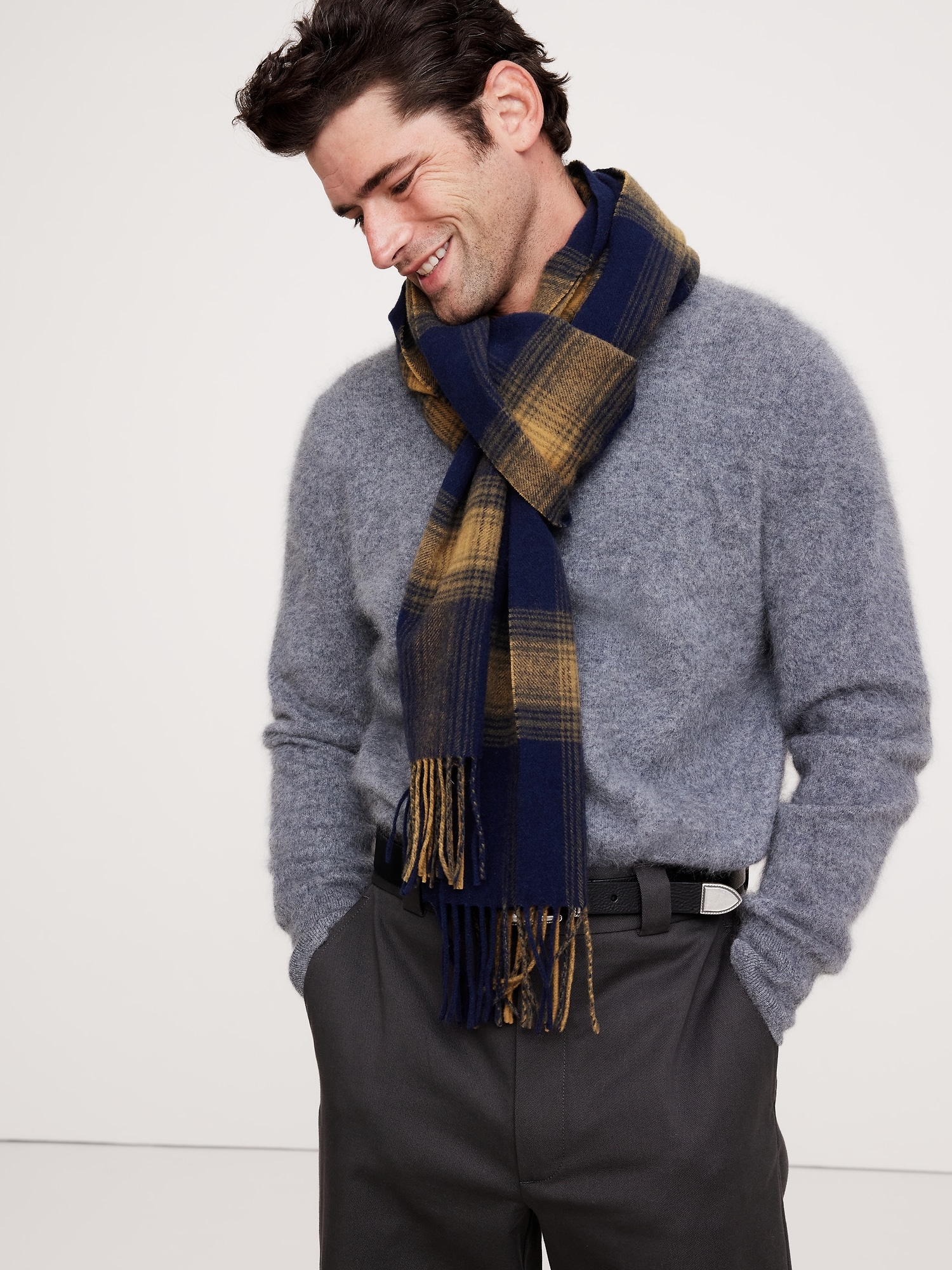 Wool Plaid Scarf