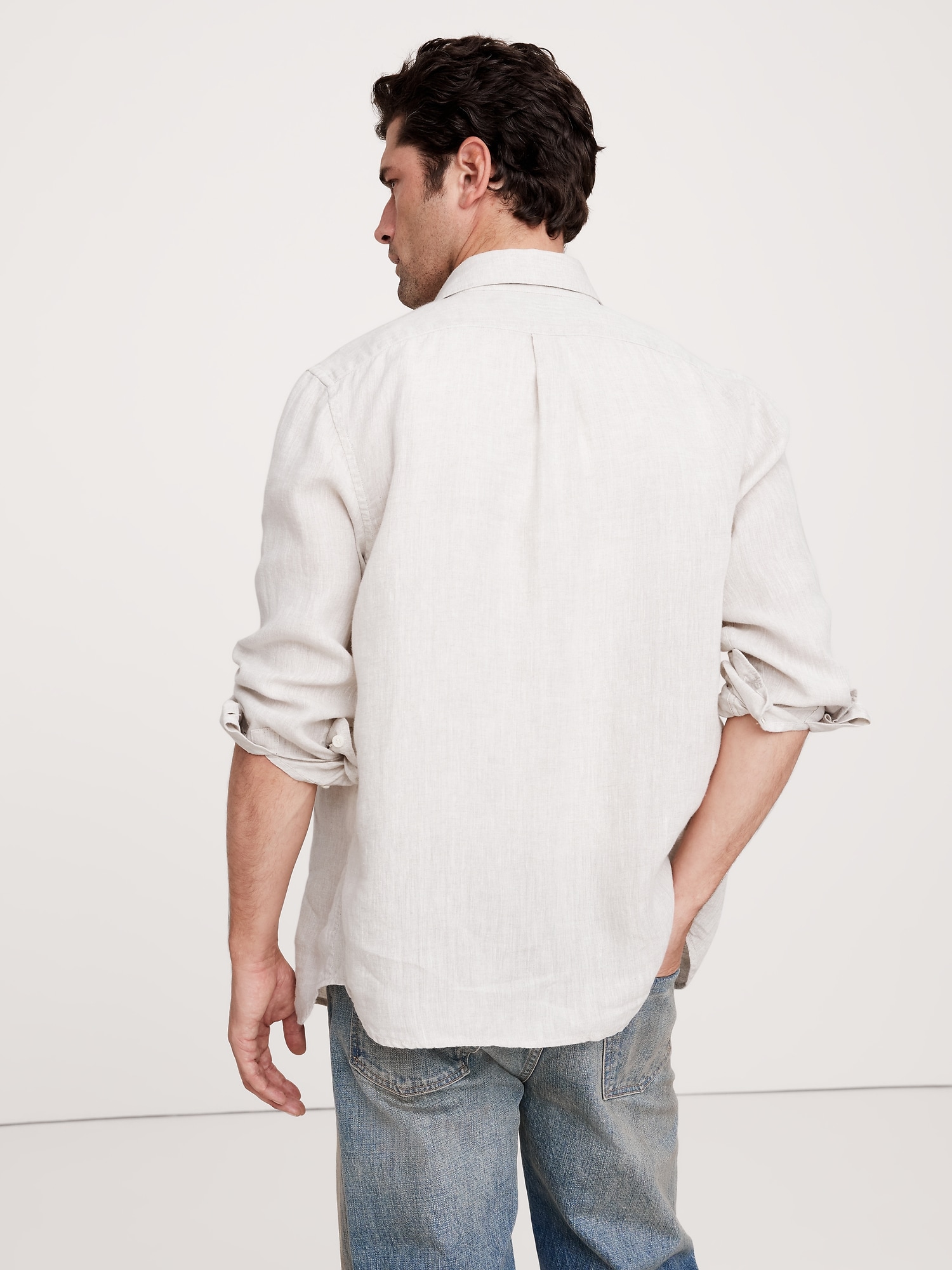 Slim-Fit Linen Shirt