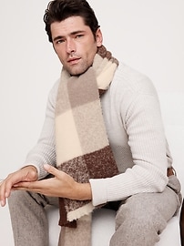 Plaid Alpaca-Blend Scarf | Banana Republic
