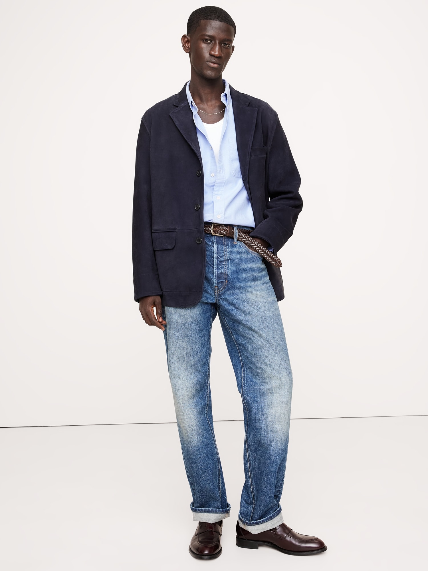 Chemise Oxford, coupe standard, se porte à l’extérieur du pantalon