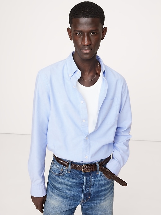 Standard-Fit Oxford Shirt | Banana Republic
