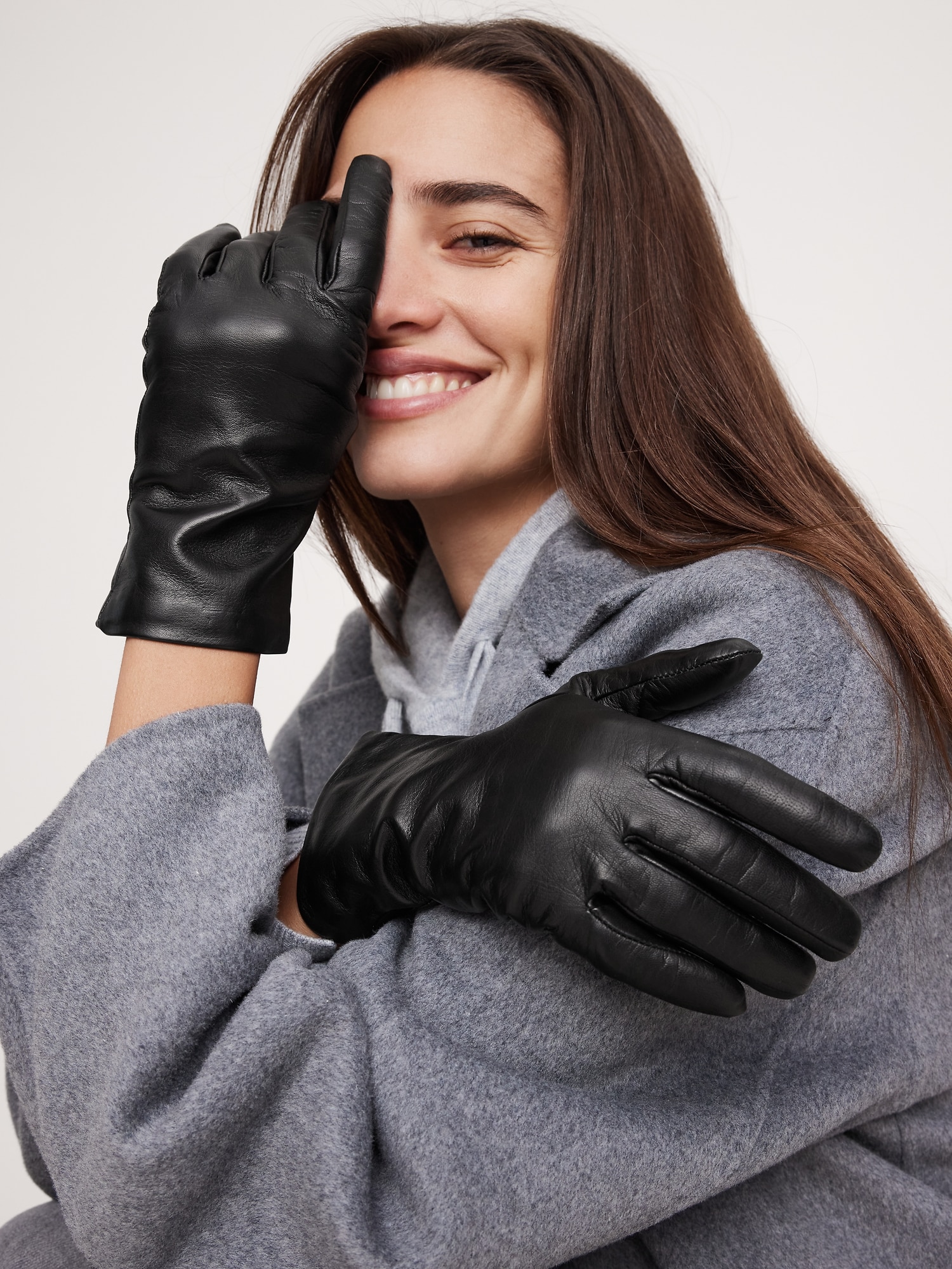 Gants en cuir doublés de cachemire