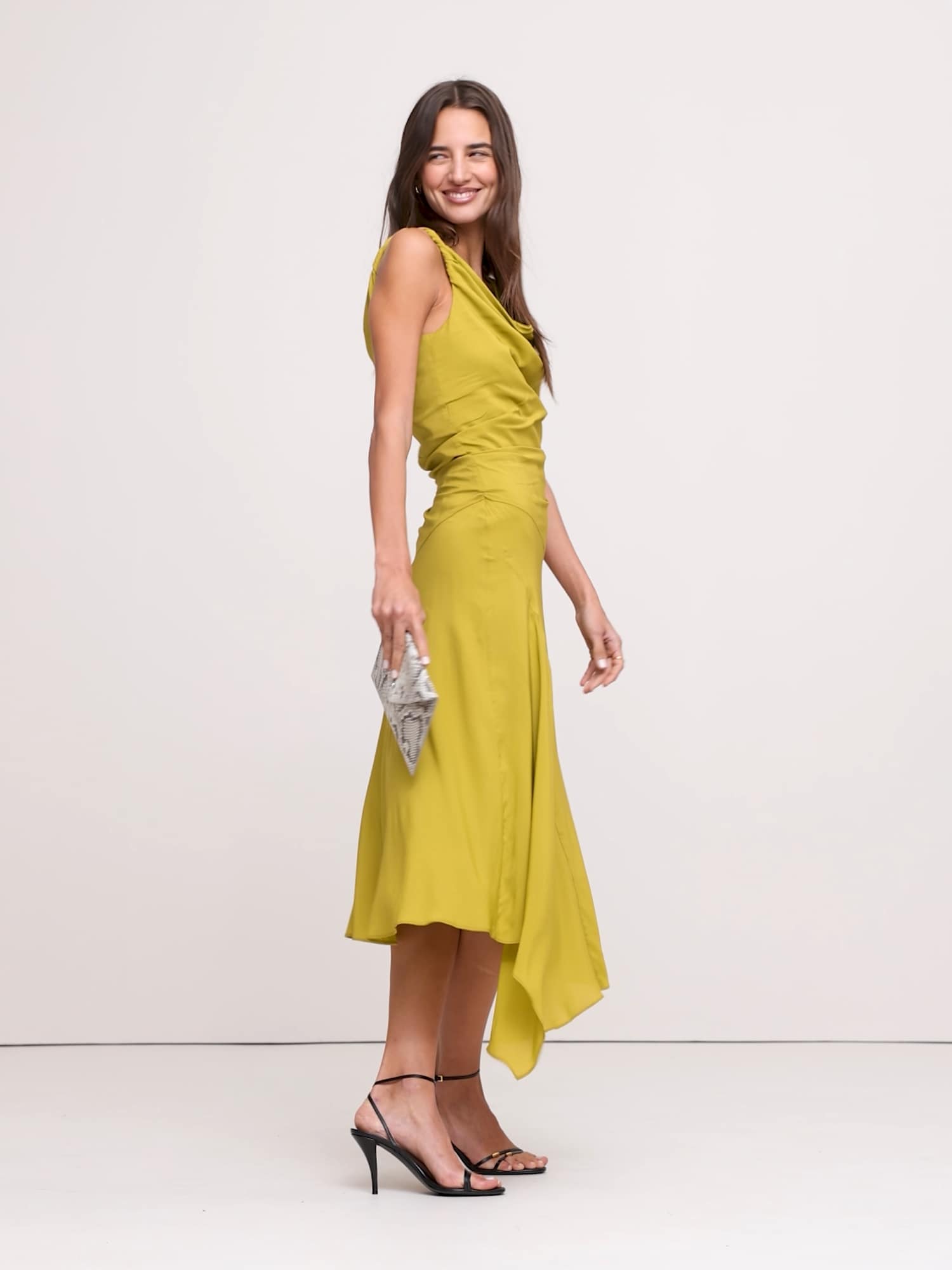 Image number 2 showing, Crepe Twist-Shoulder Dress