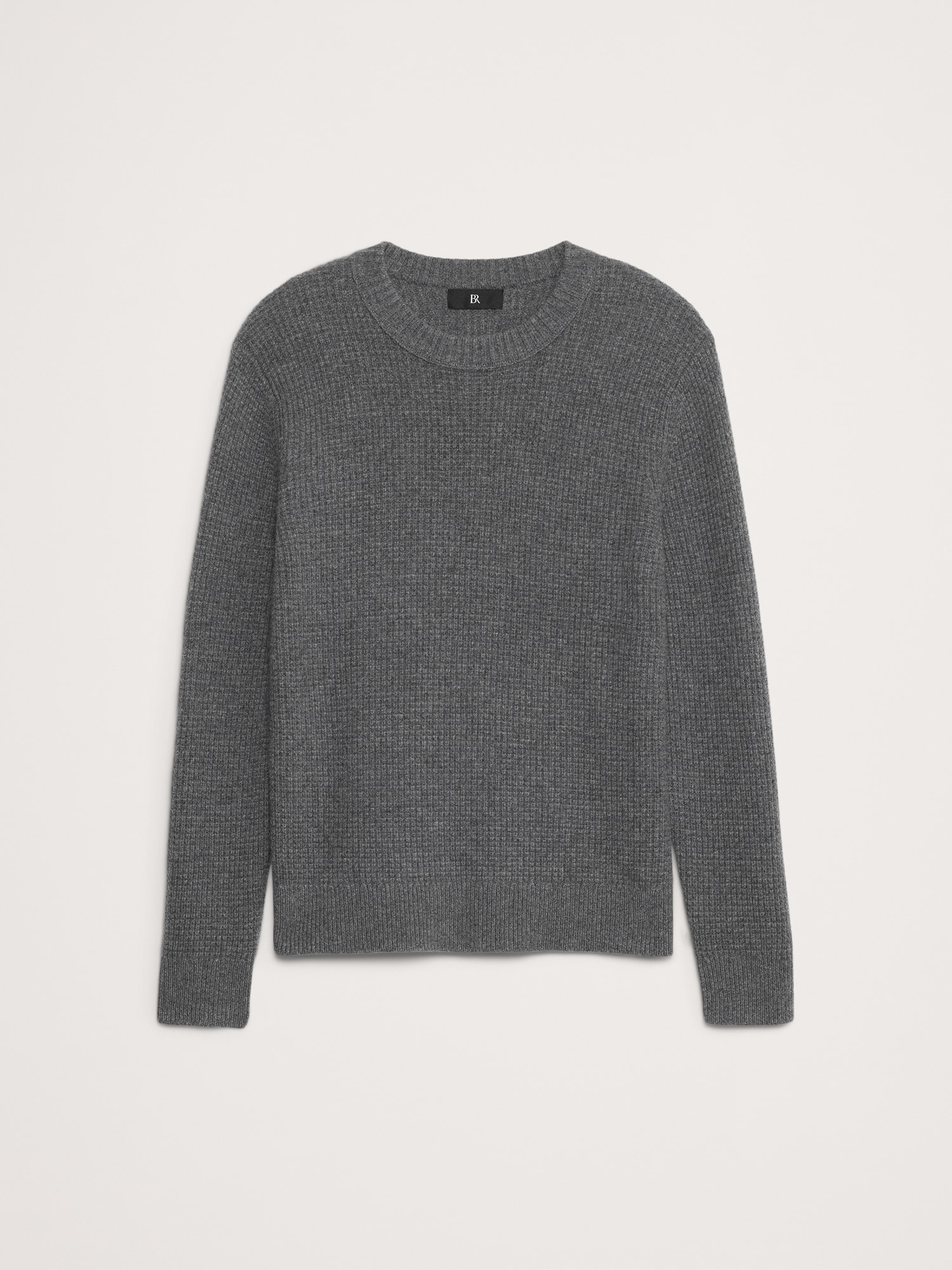 Merino-Cashmere Waffle-Knit Sweater