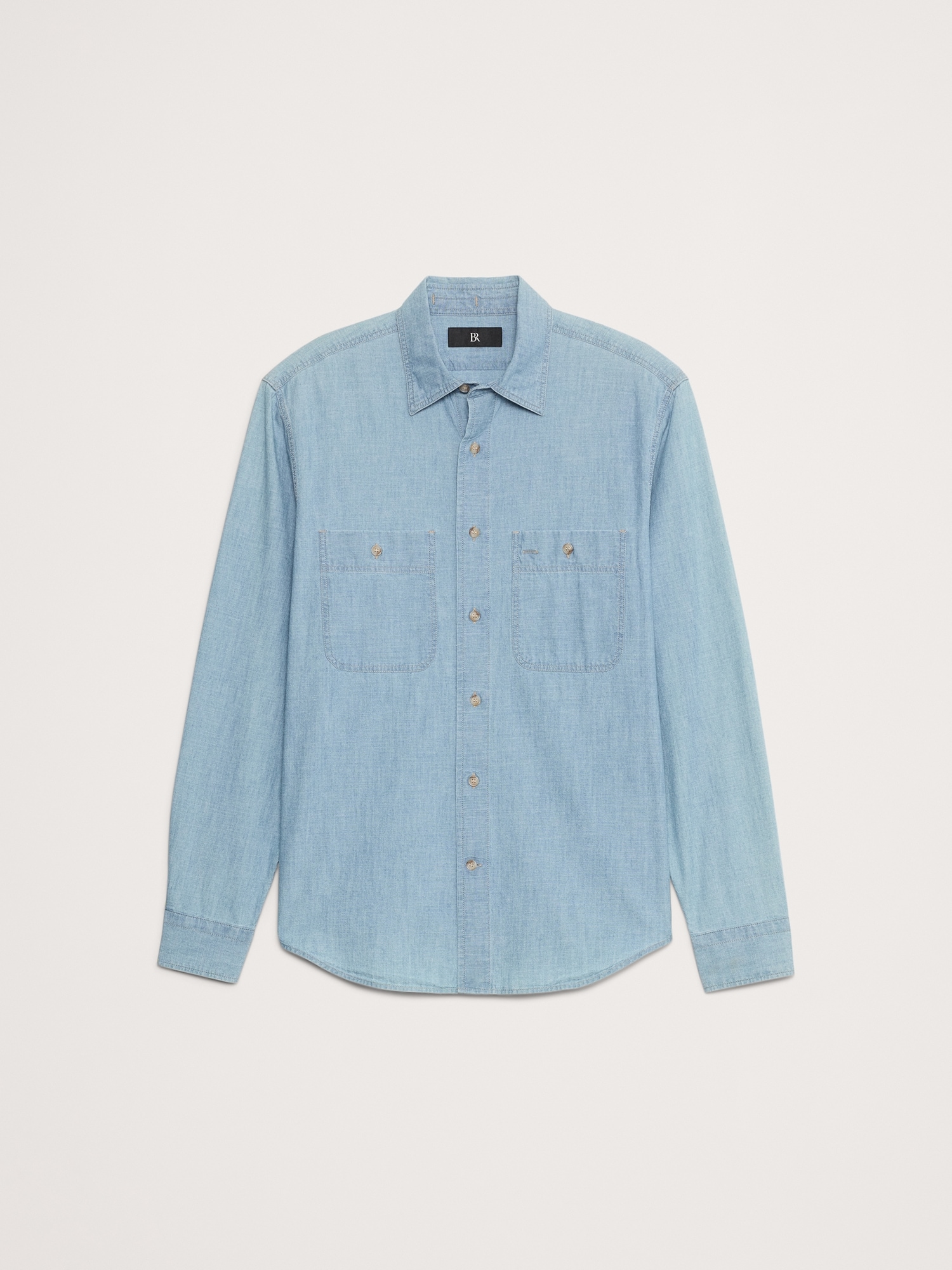 Standard-Fit Chambray Shirt