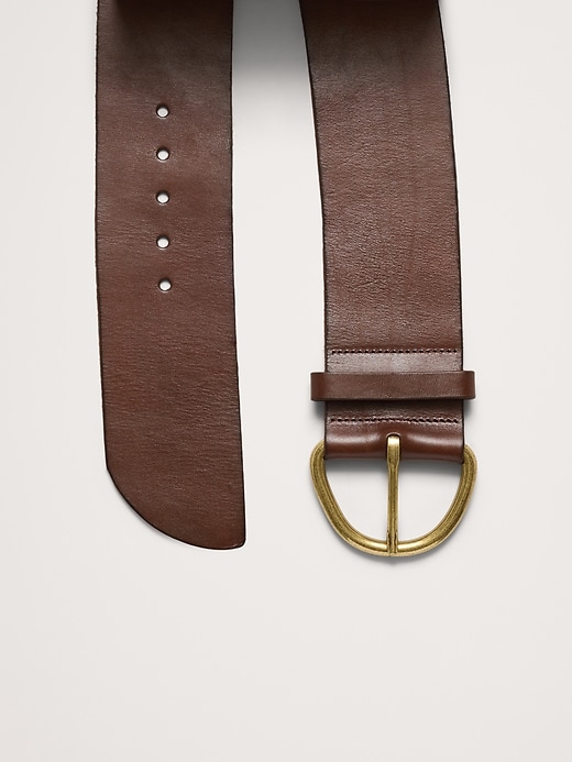 Wide Leather Waist Belt | Banana Republic display picture 1