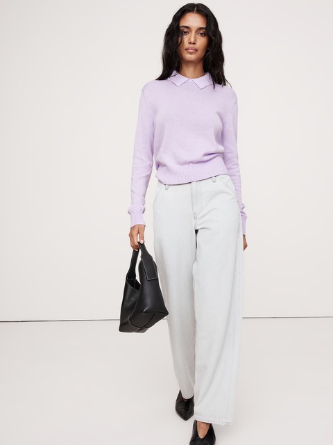 CHANDAIL POLO EN COTON ET SOIE