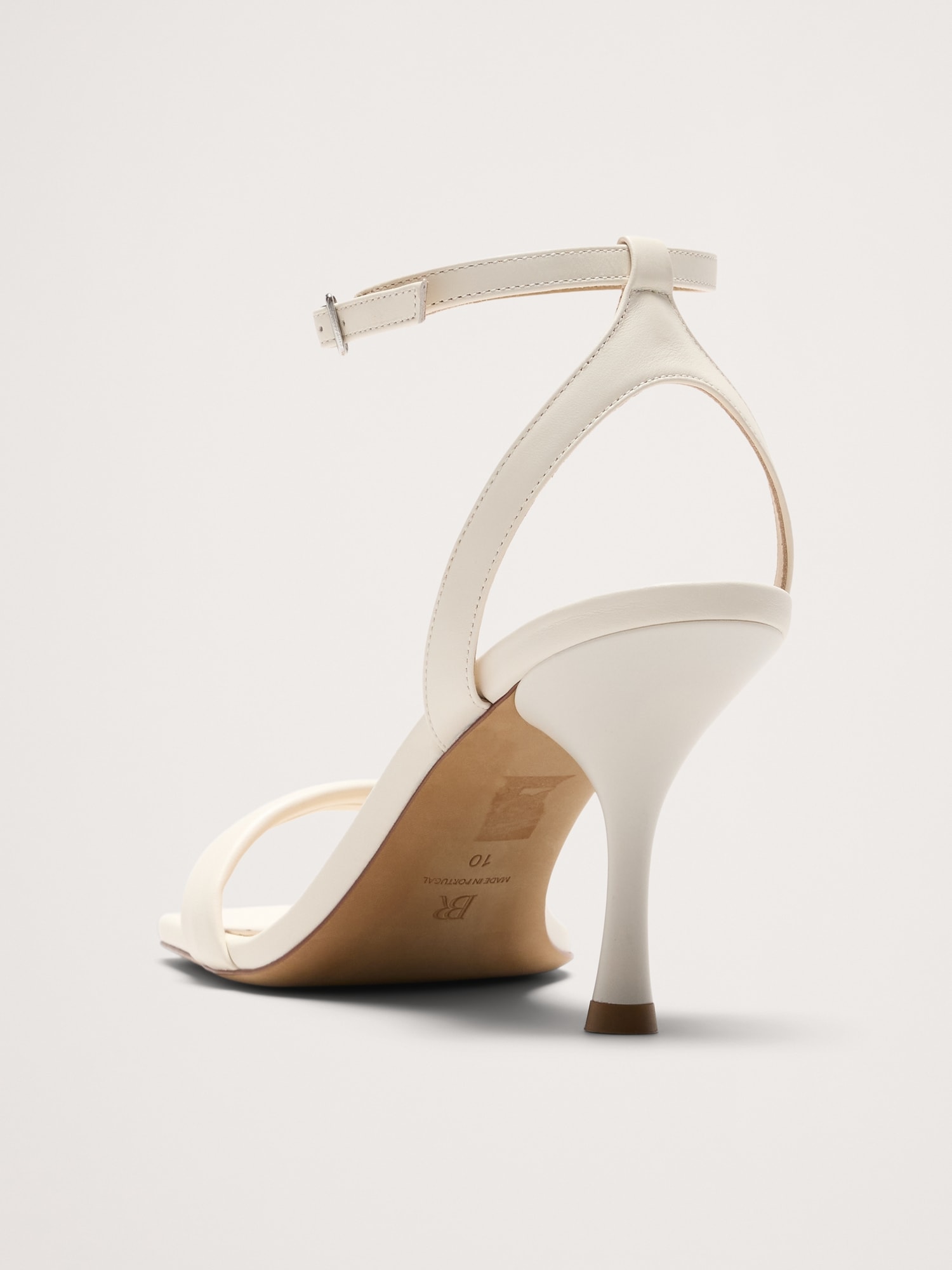 Contorno Leather Flare-Heel Sandal