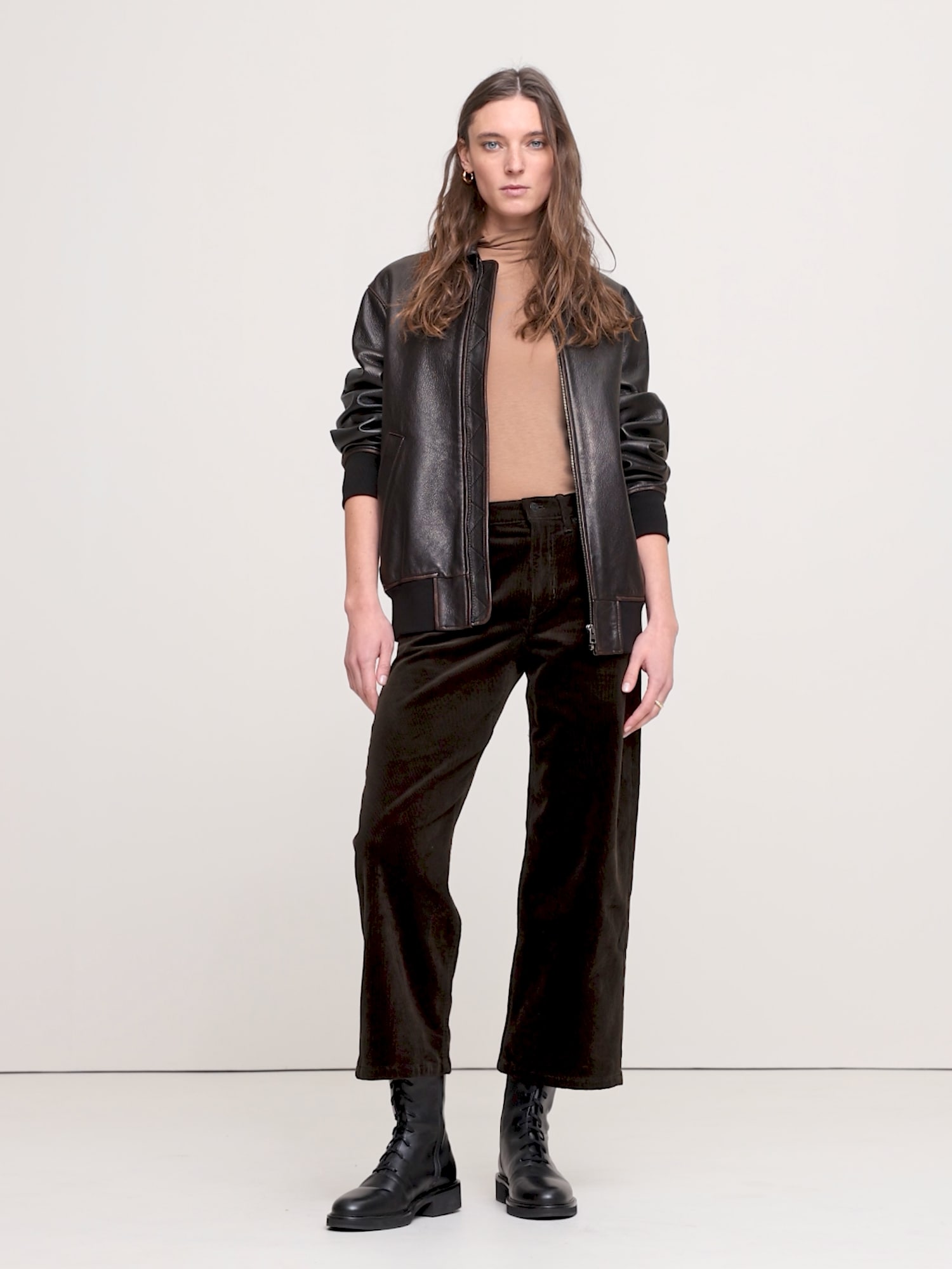 Image number 2 showing, Ultra High-Rise Wide-Leg Crop Corduroy Pant