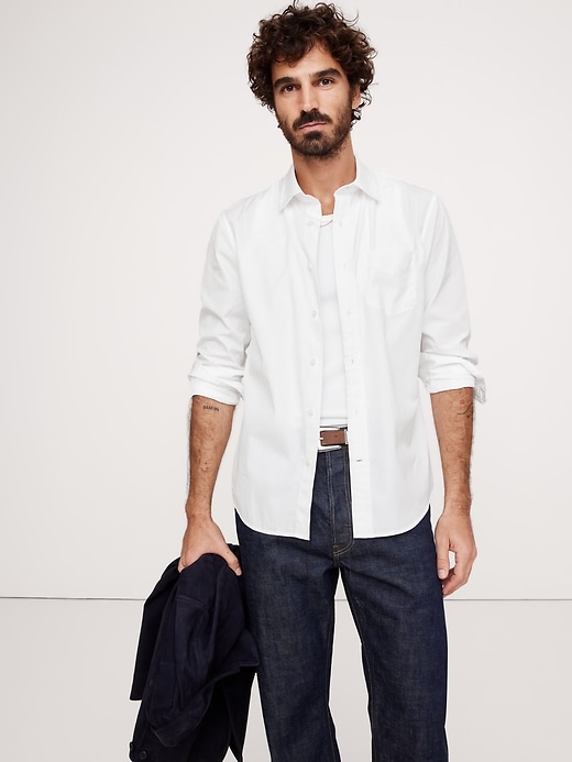 Chemise Femme Banana Republic - Taille S - Bleu à Carreaux Délavé - 100% Coton Manches Longues - TRÈS BON ÉTAT