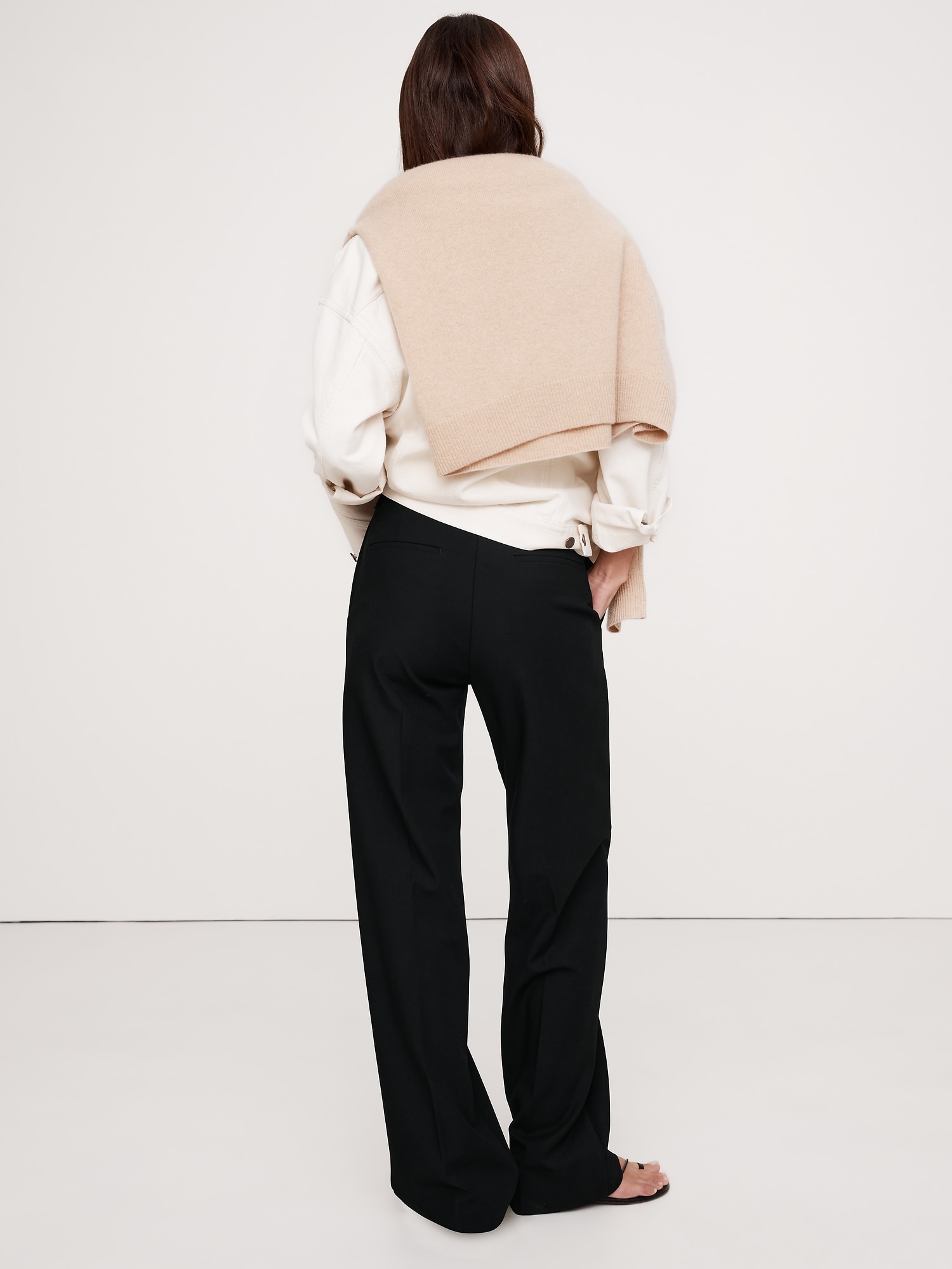 High-Rise Modern Straight Refined Pant