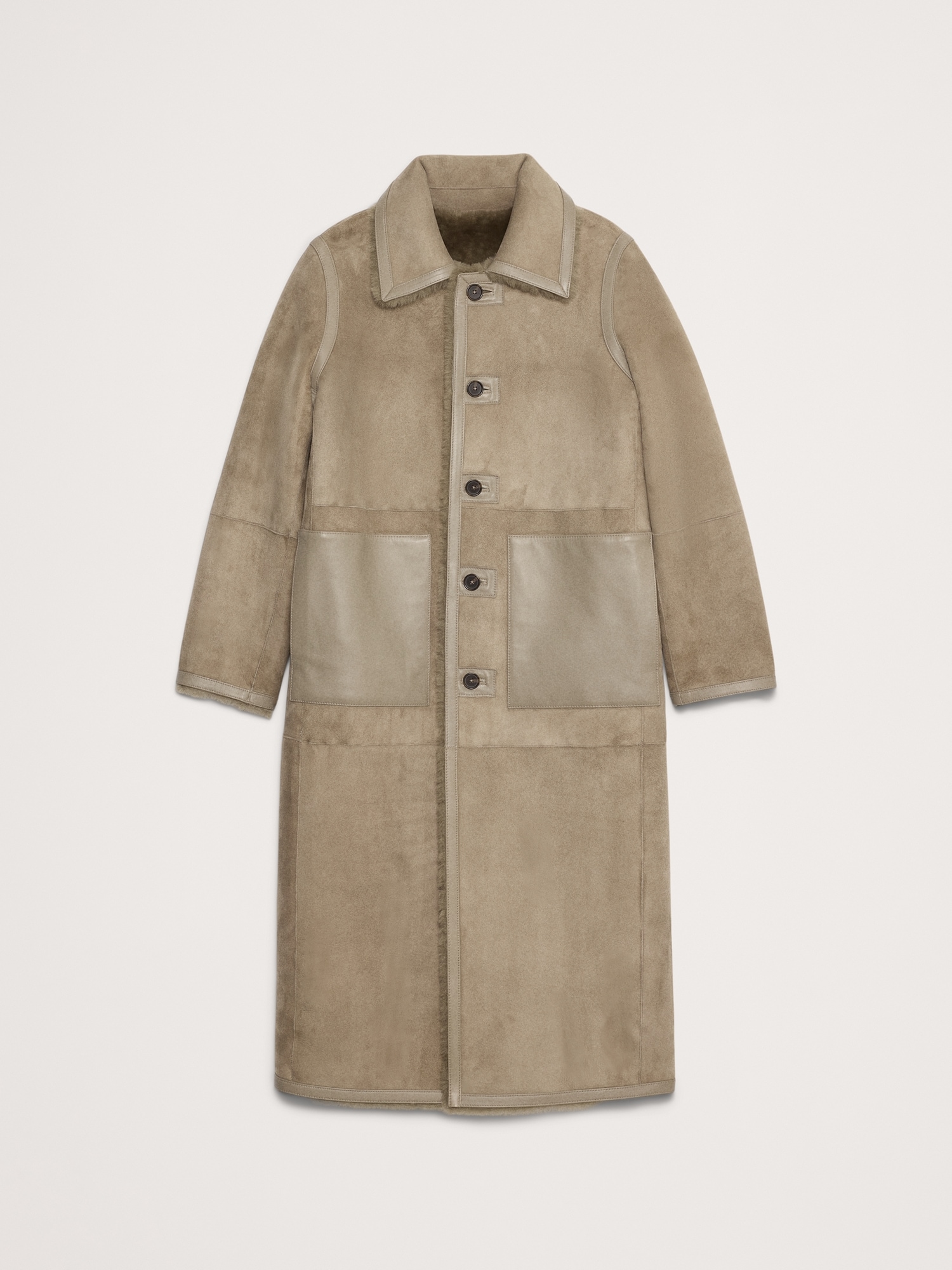 Reversible Shearling Car Coat