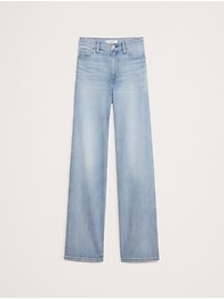 【BAON】[unisex] Banding Washing Balloon Wide Denim Pants ZW COLLECTION TAPERED BALLOON LOW-RISE JEANS - Light blue