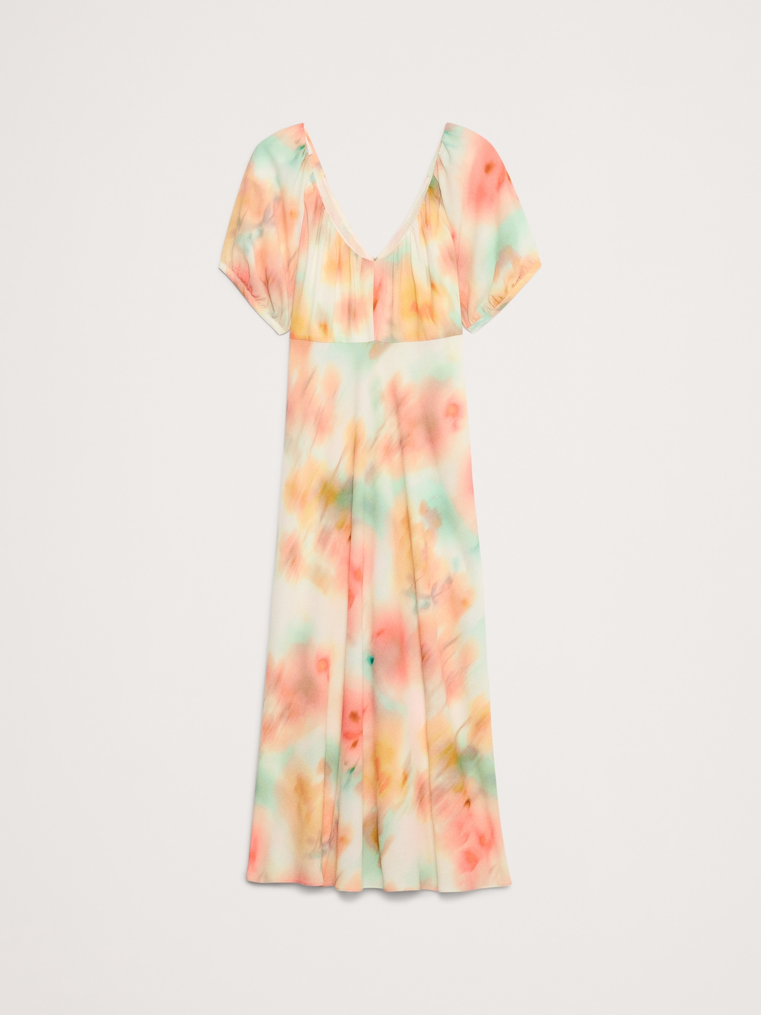 Chiffon V-Neck Maxi Dress