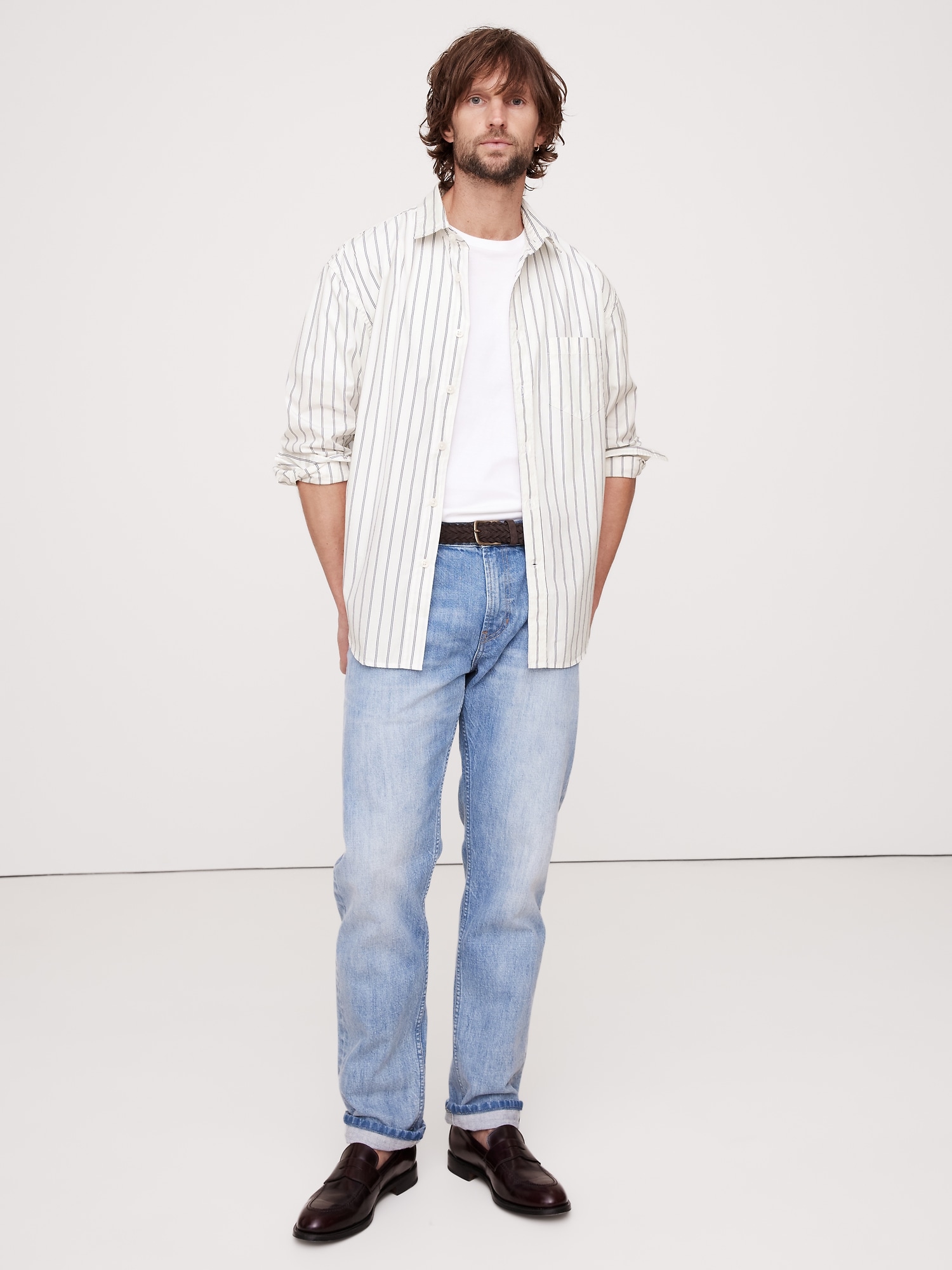 Relaxed-Fit Washed Poplin Shirt