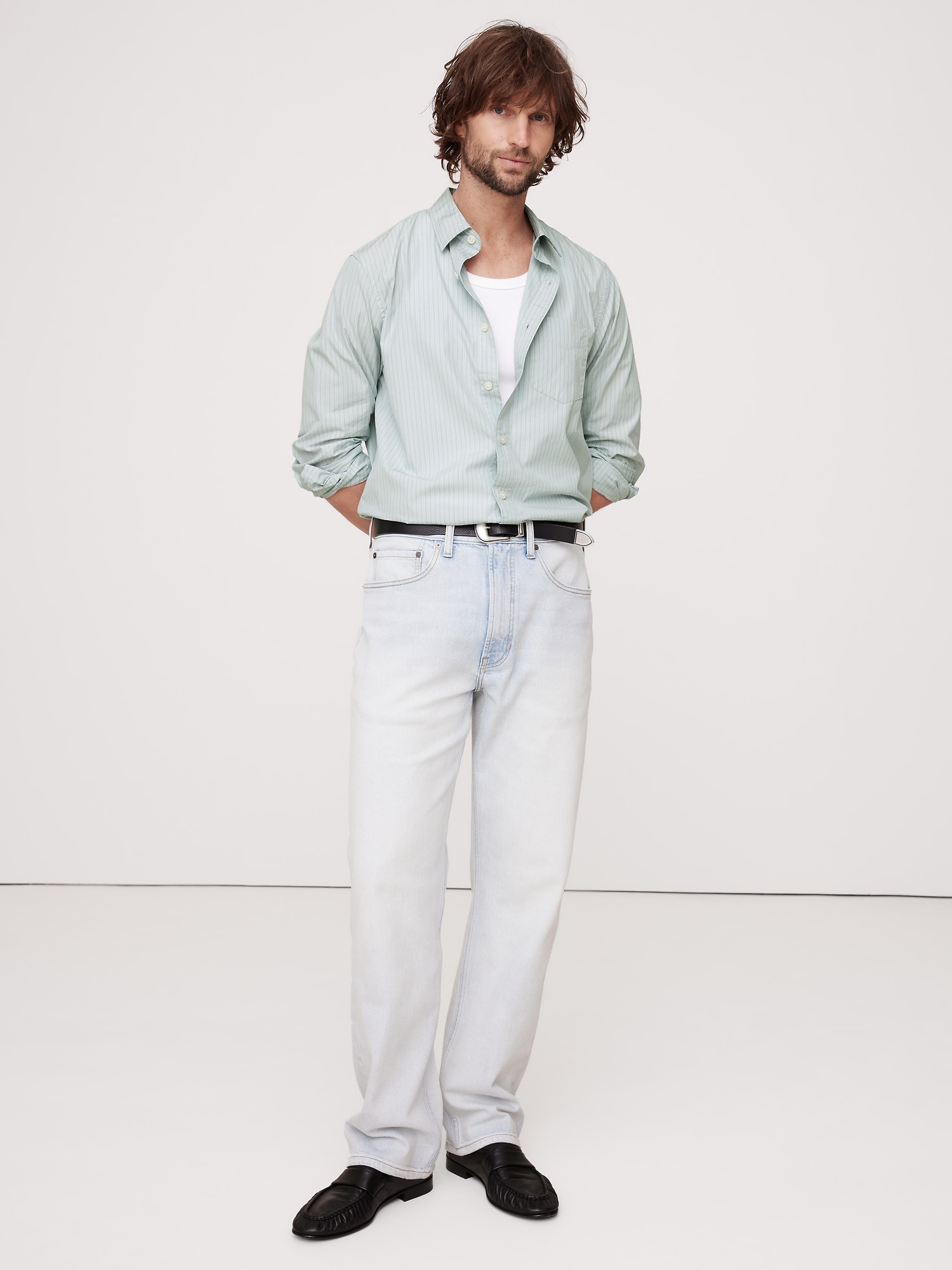 Washed Cotton Poplin Shirt