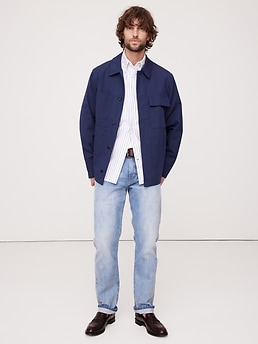 BANANA REPUBLIC ネイビー ジャケット XS Water-Resistant Shirt Jacket | Banana Republic