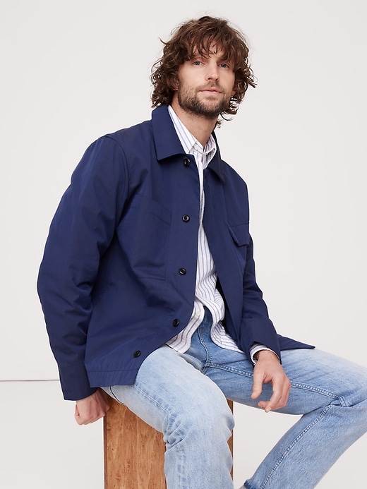 Water-Resistant Shirt Jacket | Banana Republic