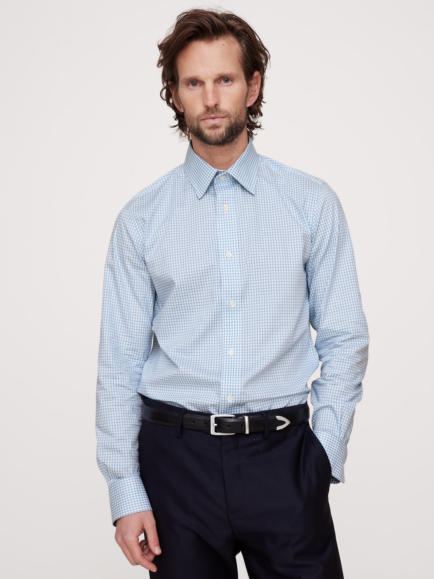 Slim-Fit Wrinkle-Resistant Dress Shirt