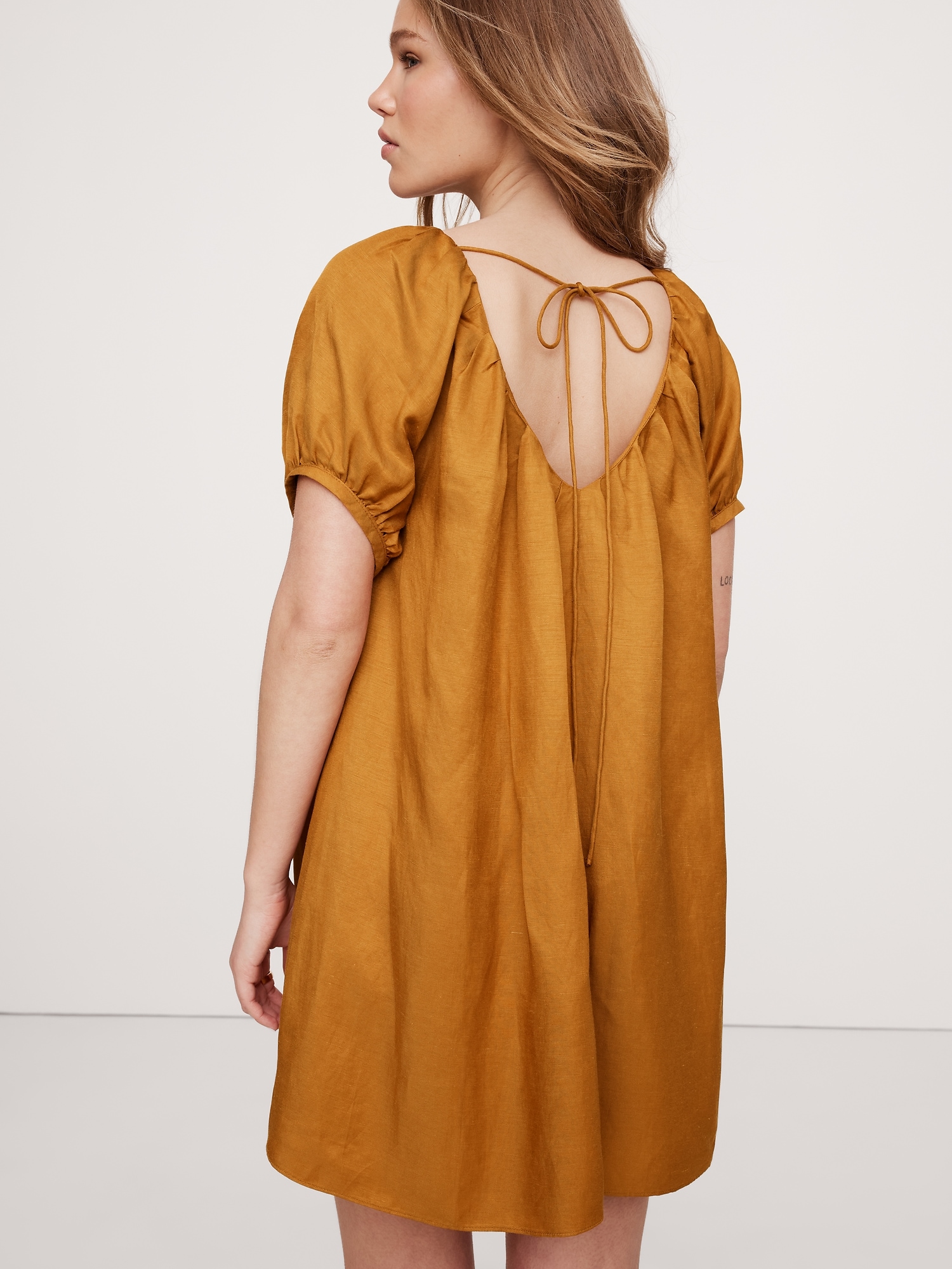 Viscose-Linen Mini Dress