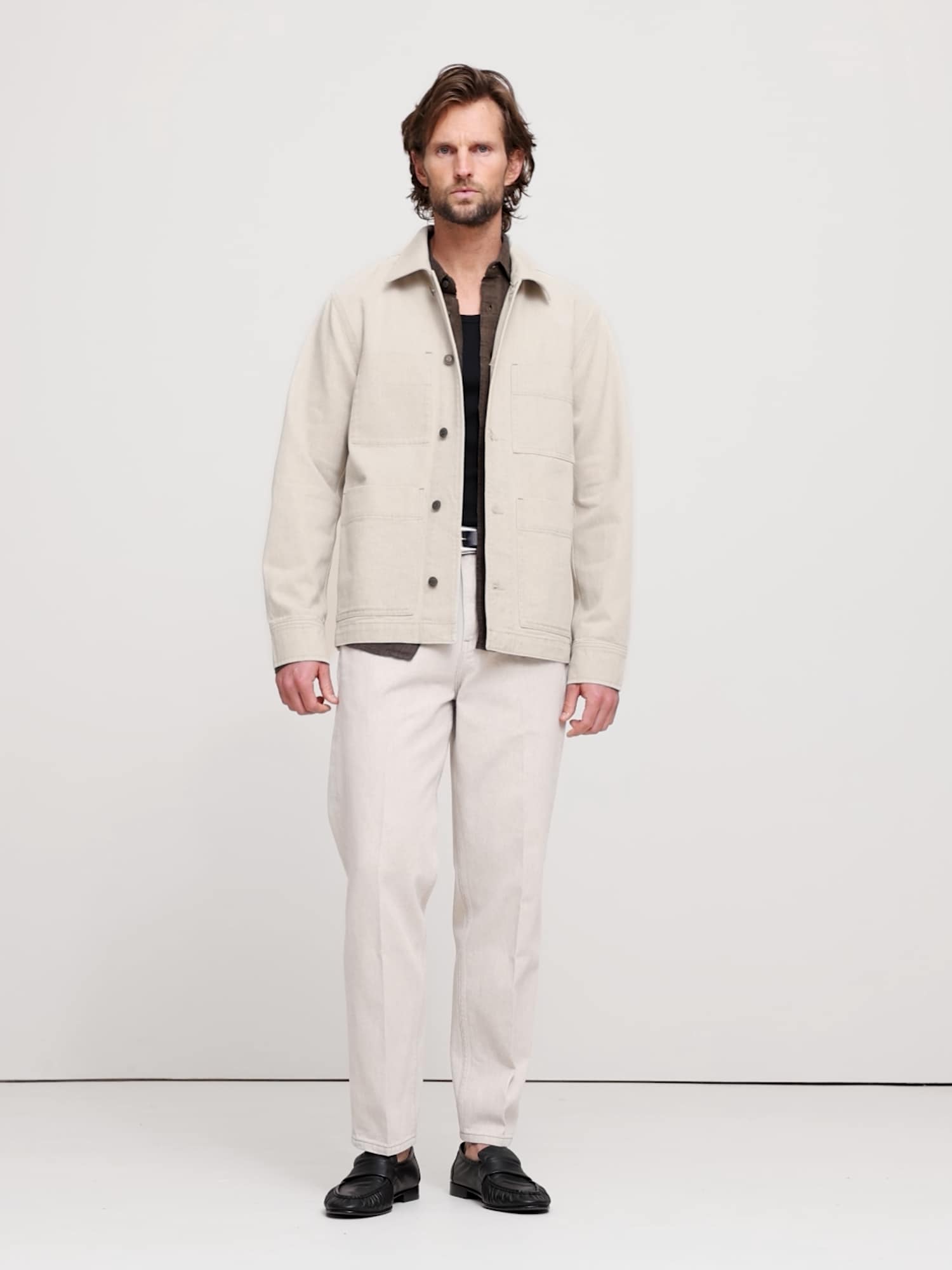 Image number 2 showing, Cotton-Hemp Denim Chore Coat