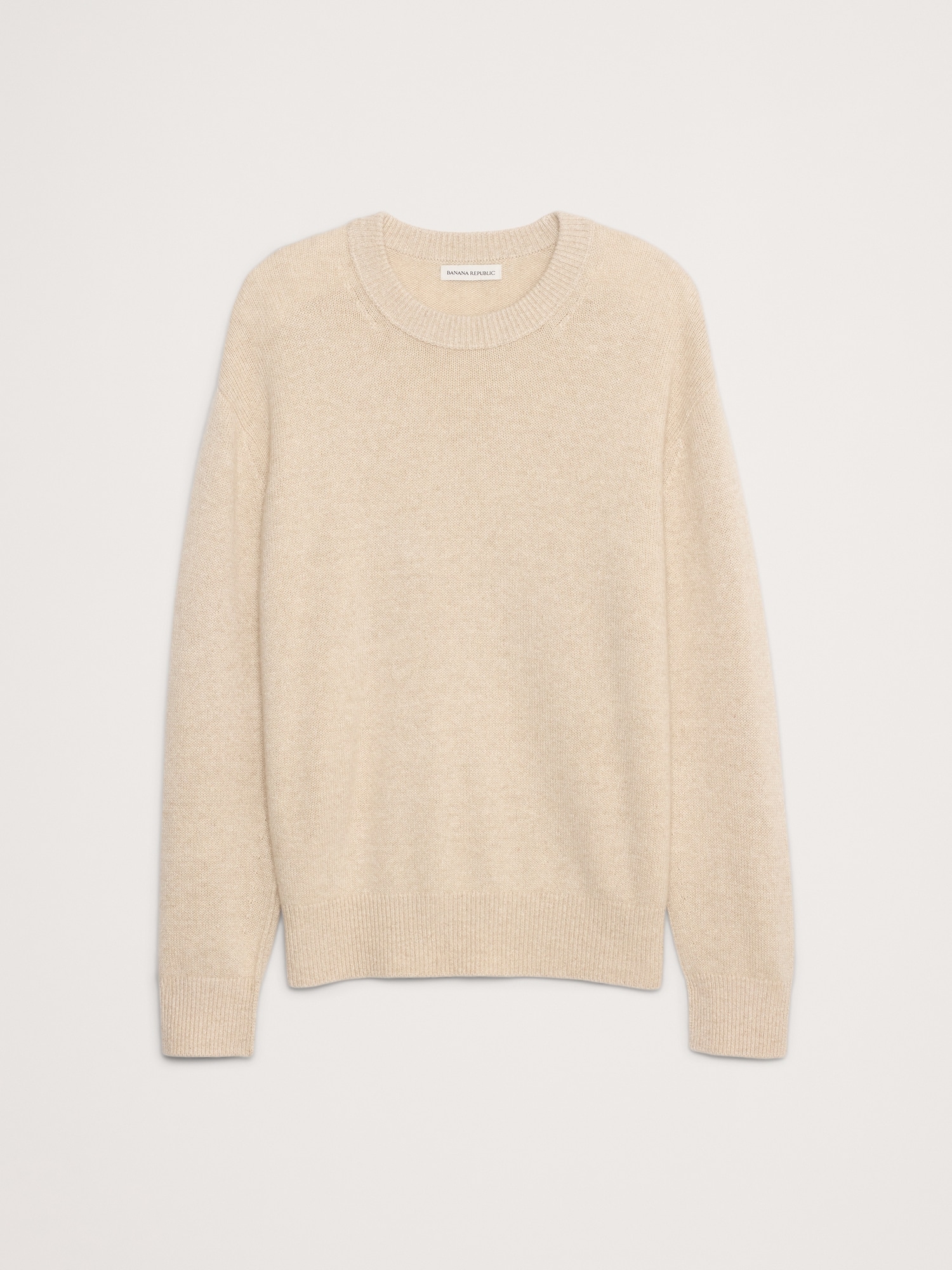 Cashmere-Linen Crew-Neck Sweater