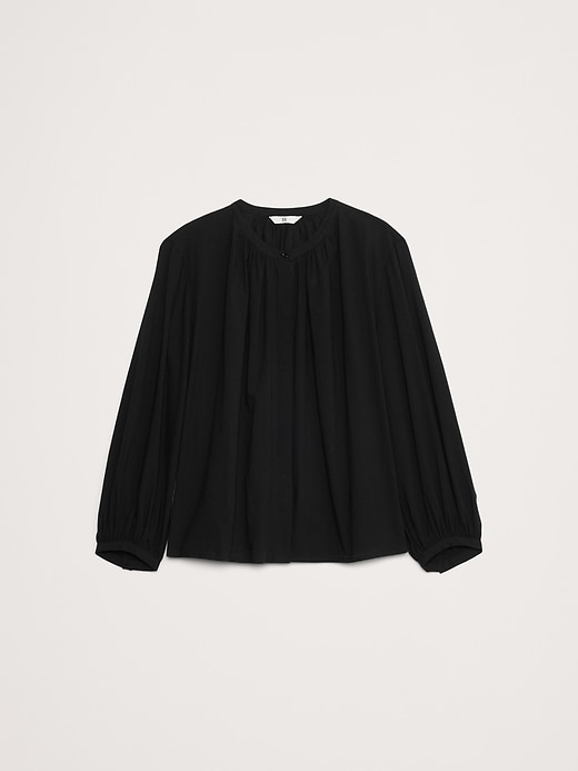 トップス TODAYFUL Piping Shirring Blouse UHHFUYF Women's Spring & Fall Solid Shirred Square Neck