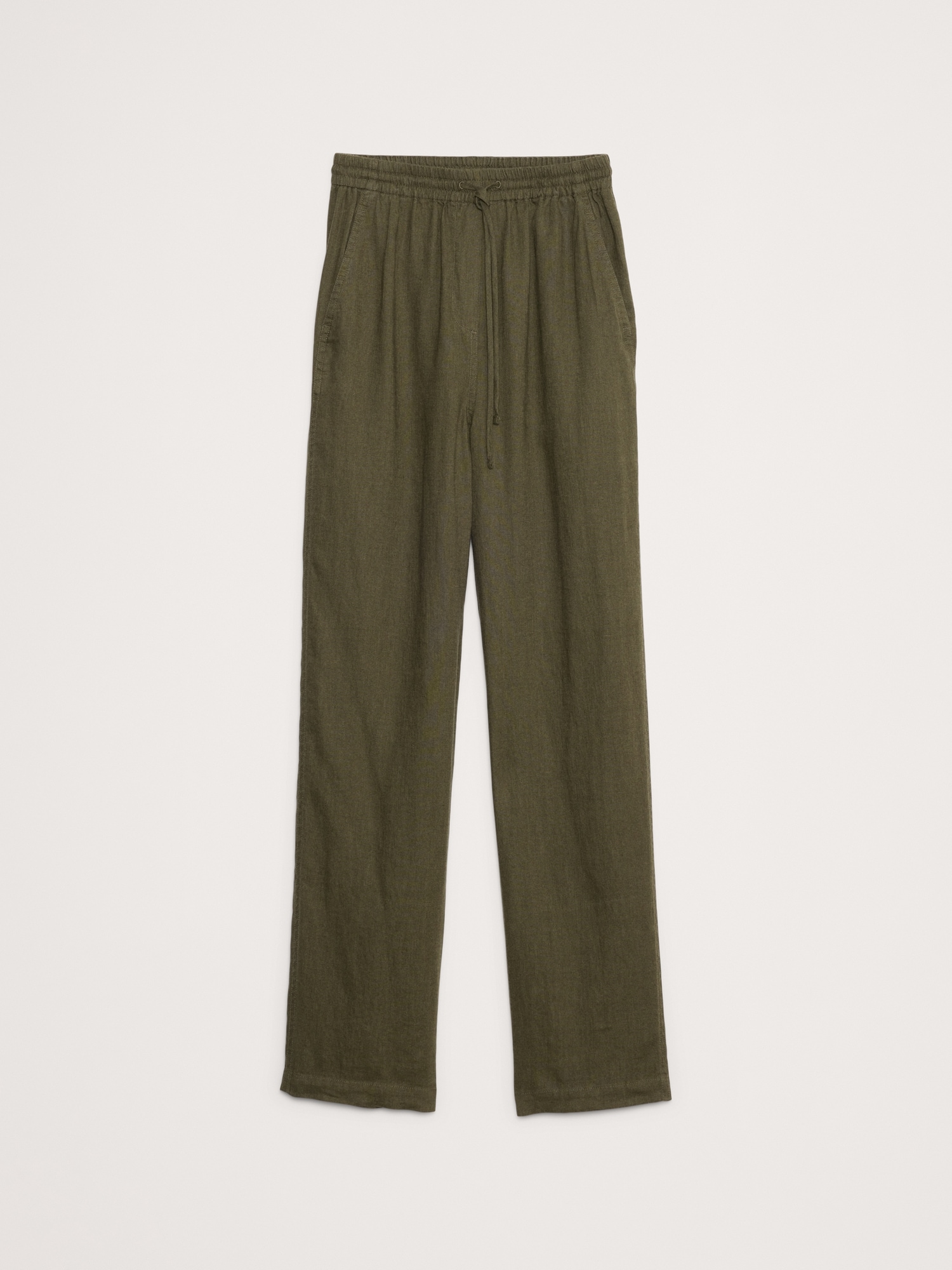 Linen Pull-On Ankle Pant