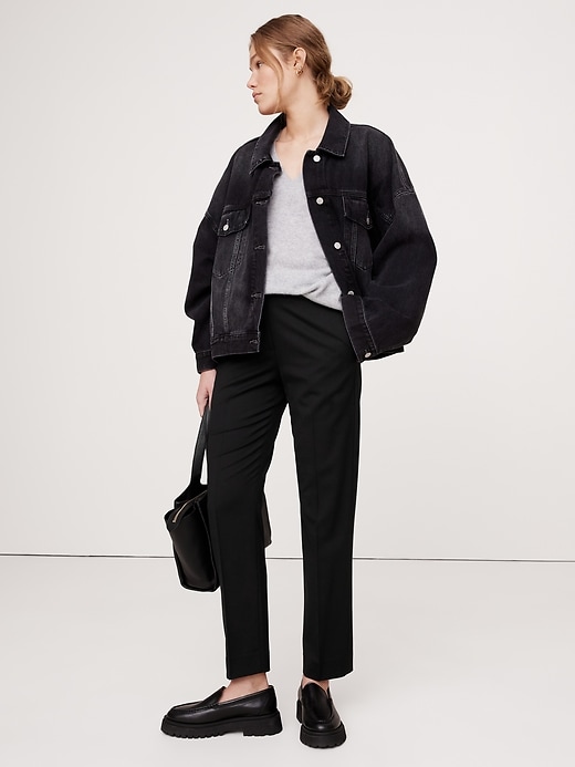 Pantalon Classique Femme Banana Republic - Taille 6 - Laine Noire - Bon état