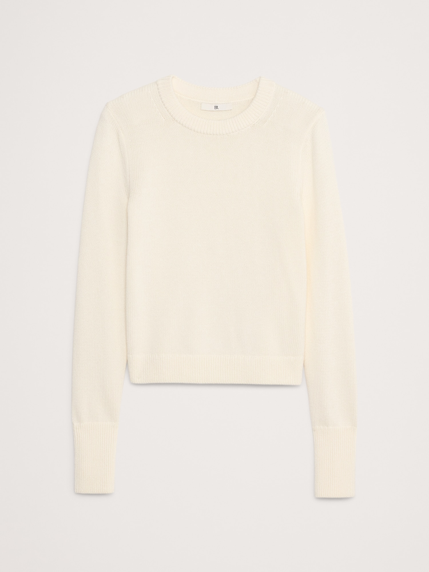 Cotton-Silk Crew-Neck Sweater