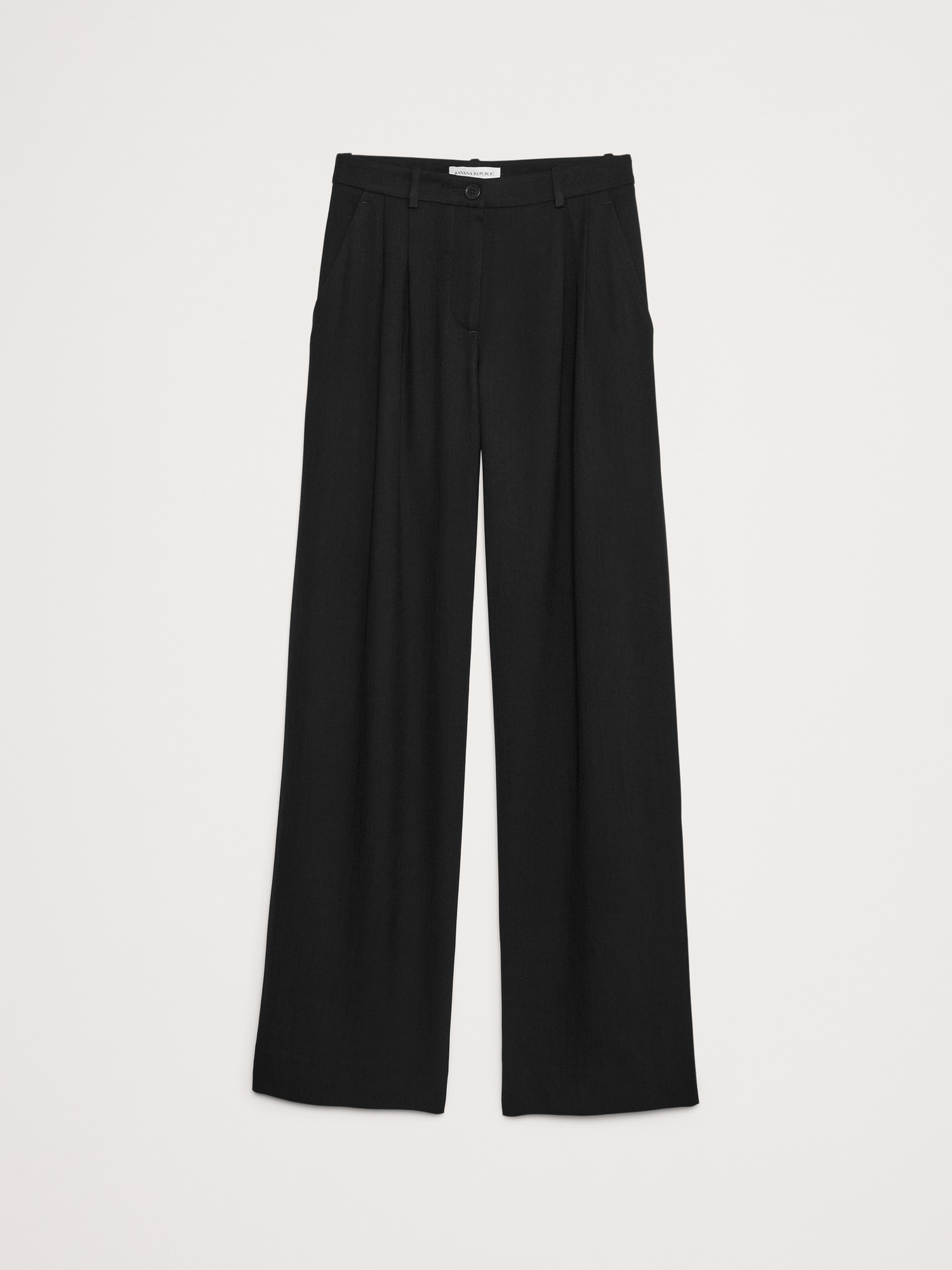 Soho Mid-Rise Pleated Wide-Leg Pant