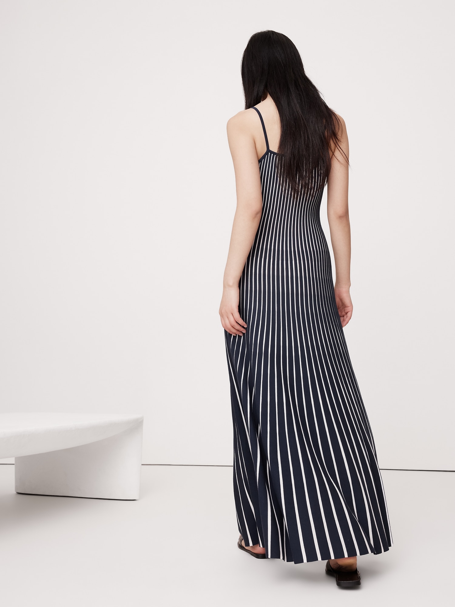 Sculpted Stripe Maxi Dress