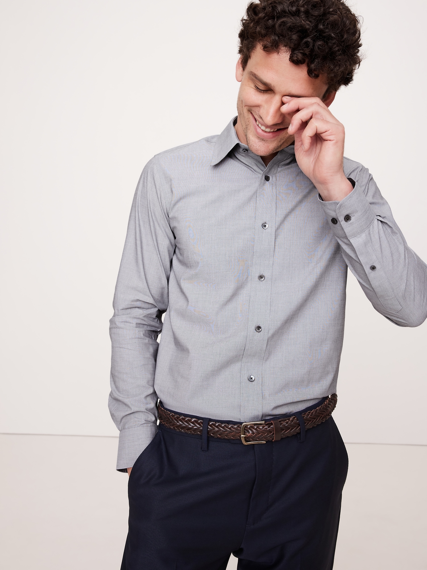 Slim-Fit Wrinkle-Resistant Dress Shirt