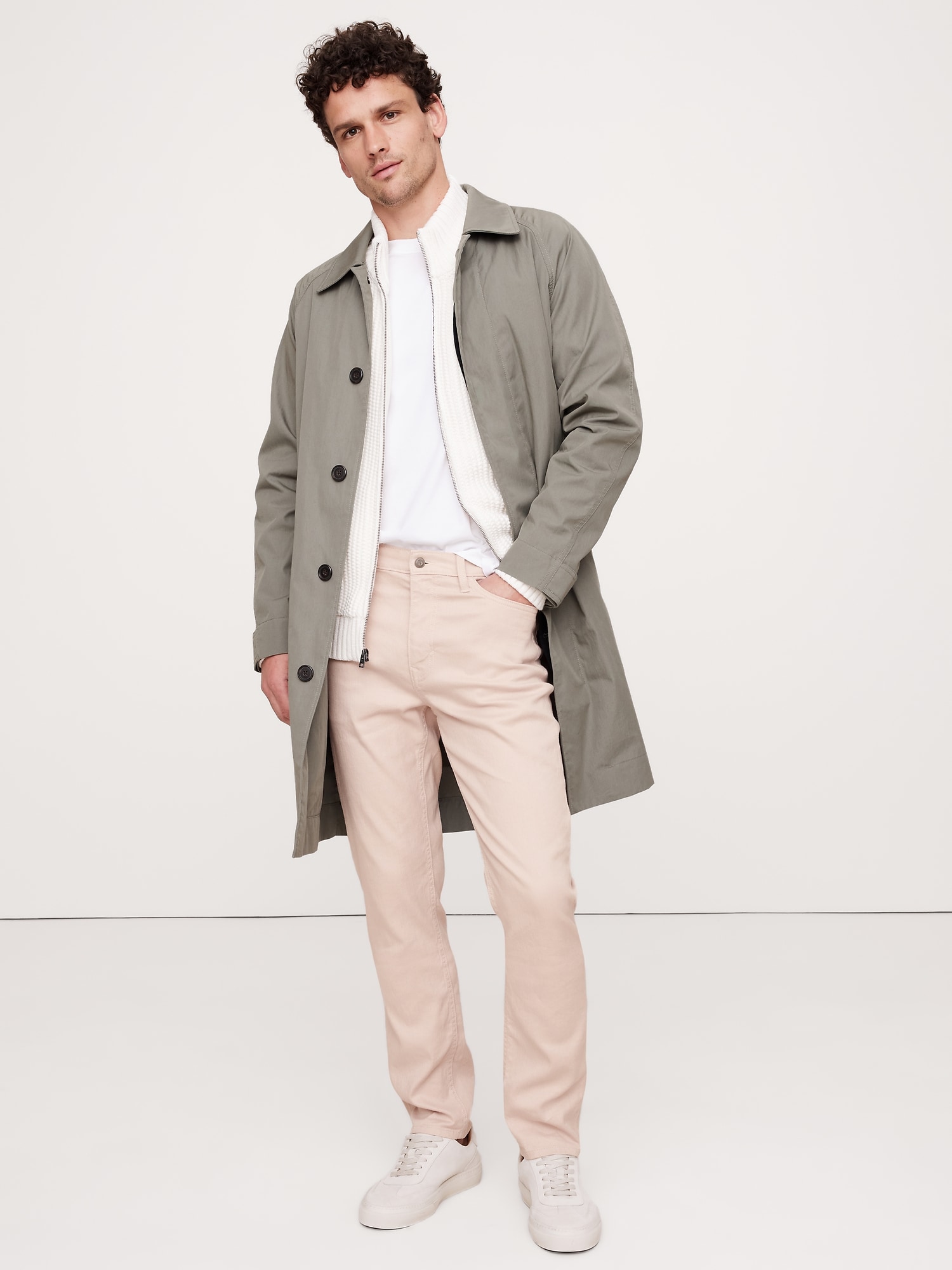 Slim Linen-Cotton Traveler Pant