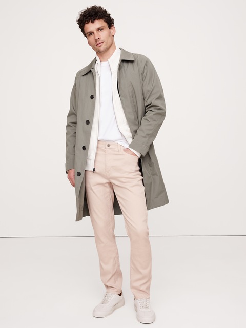 PANTALON VOYAGEUR ÉTROIT EN LIN ET COTON
