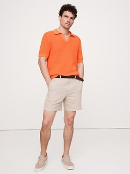 alors paris アロー Polo shirt Nectar Banane Cotton Zig-Zag Sweater Polo | Banana Republic