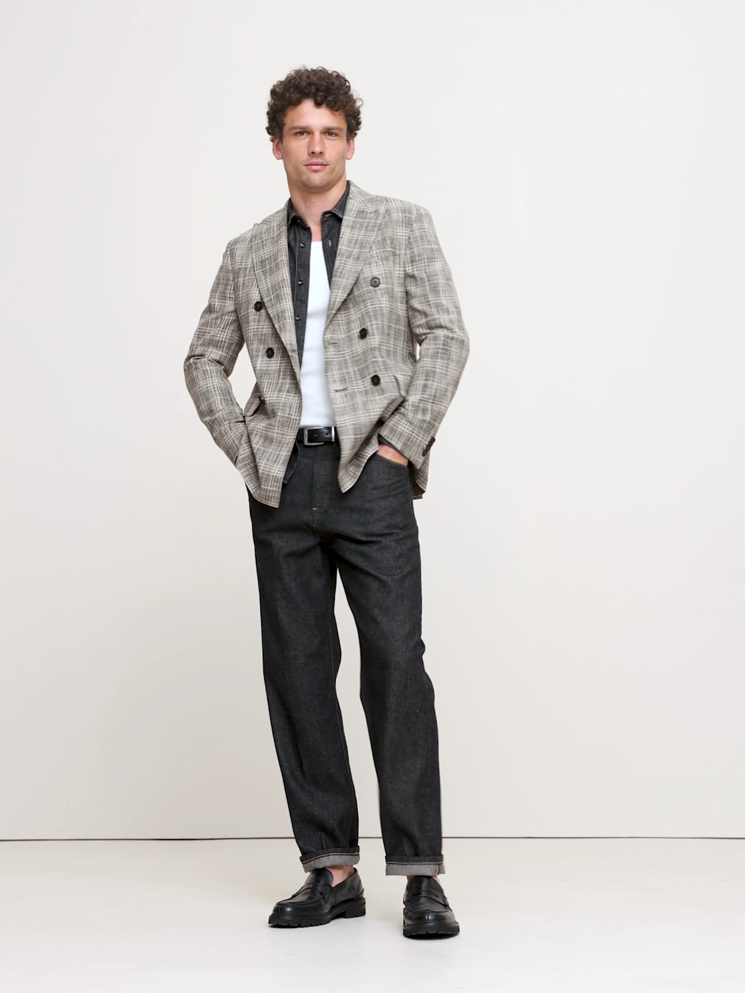 Image number 2 showing, Plaid Double-Breasted Sport Coat
