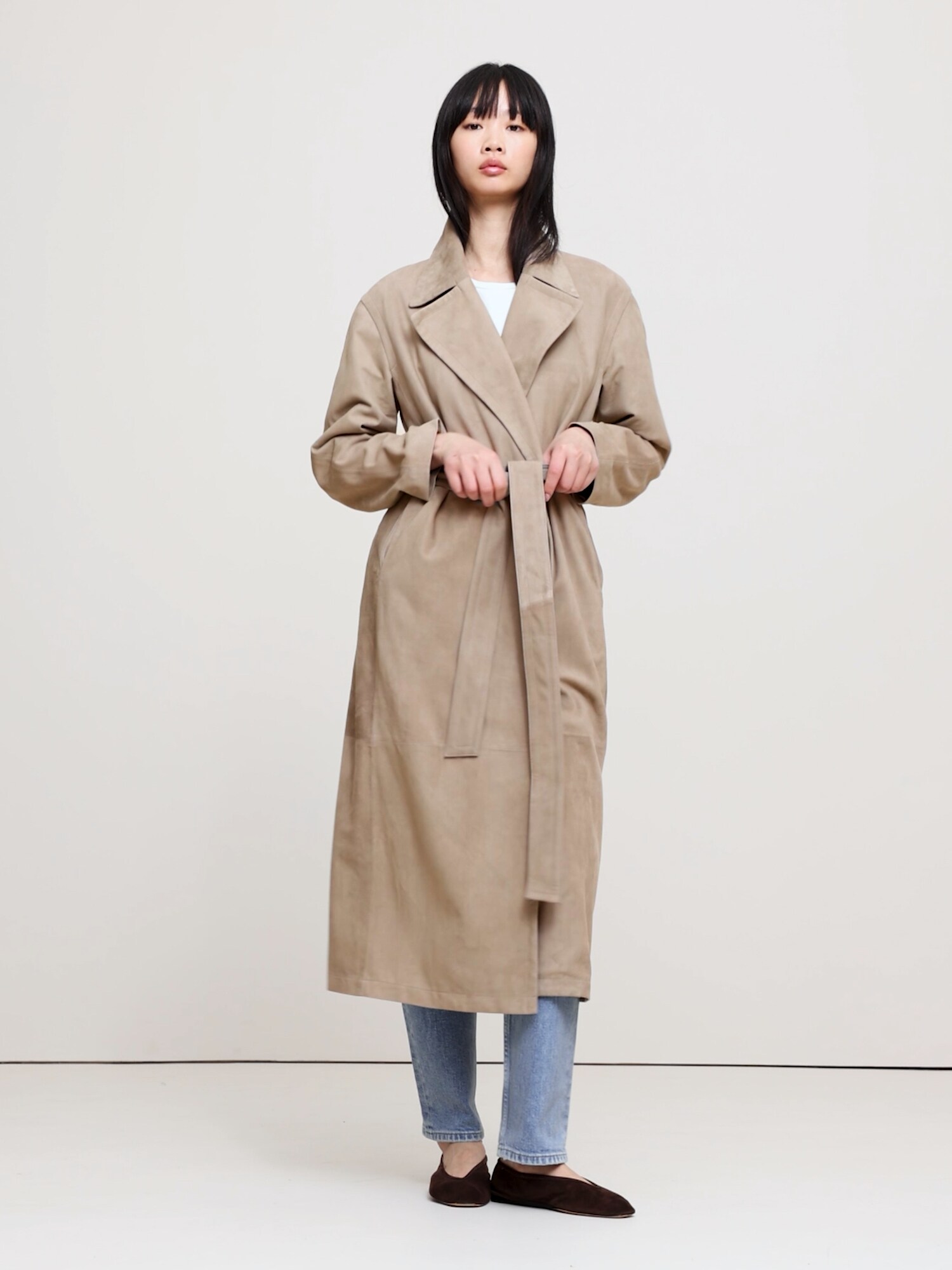 Image number 2 showing, Suede Trench Coat