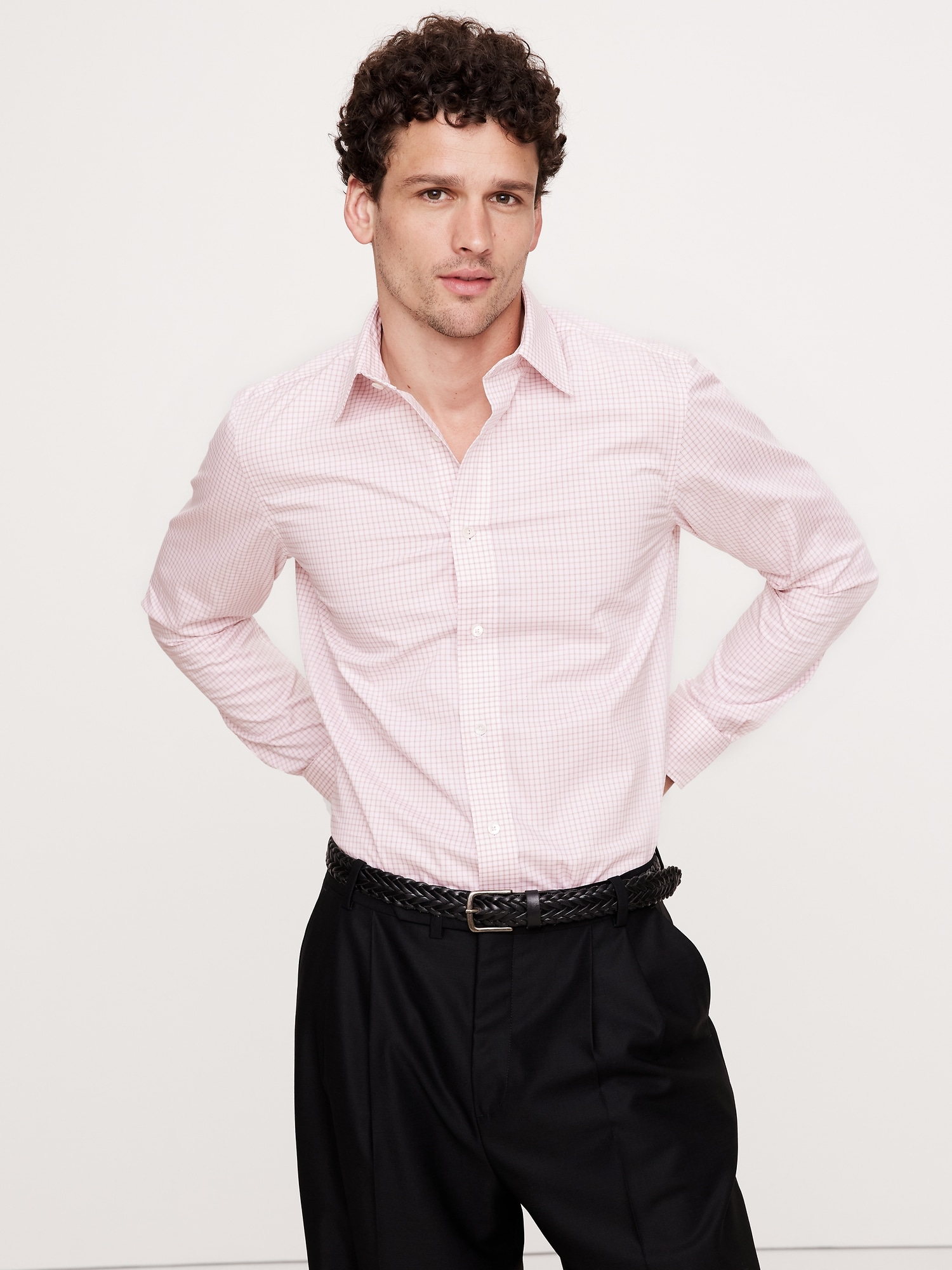 Slim-Fit Wrinkle-Resistant Dress Shirt