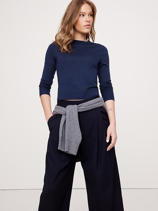 Lightweight Merino Crew-Neck Sweater | Banana Republic