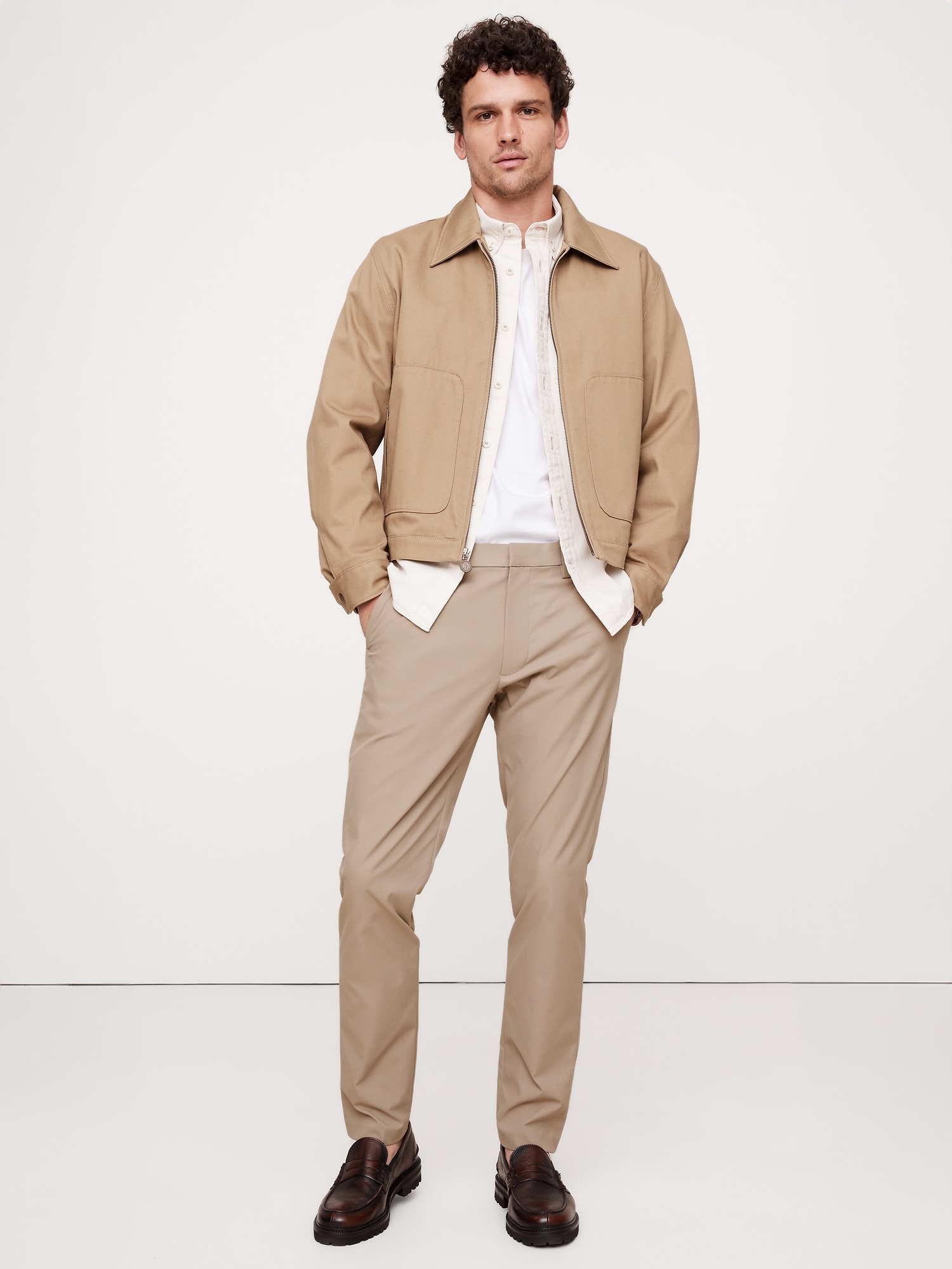 Pantalon Performance athlétique étroit - Beige Kaki