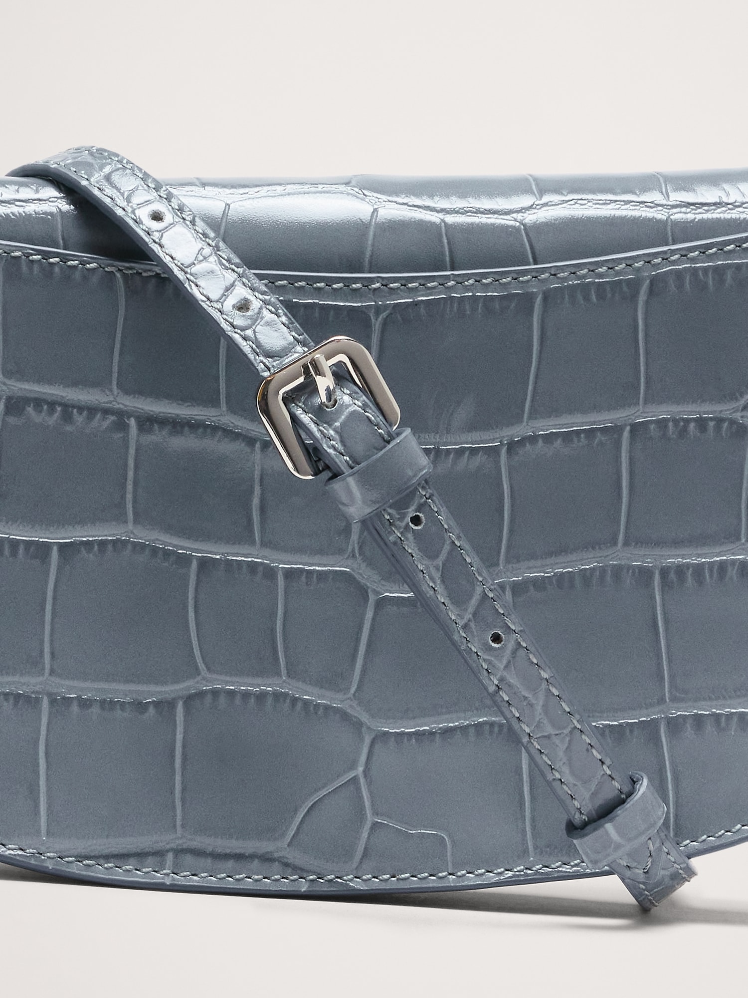 Embossed Leather Crossbody Bag