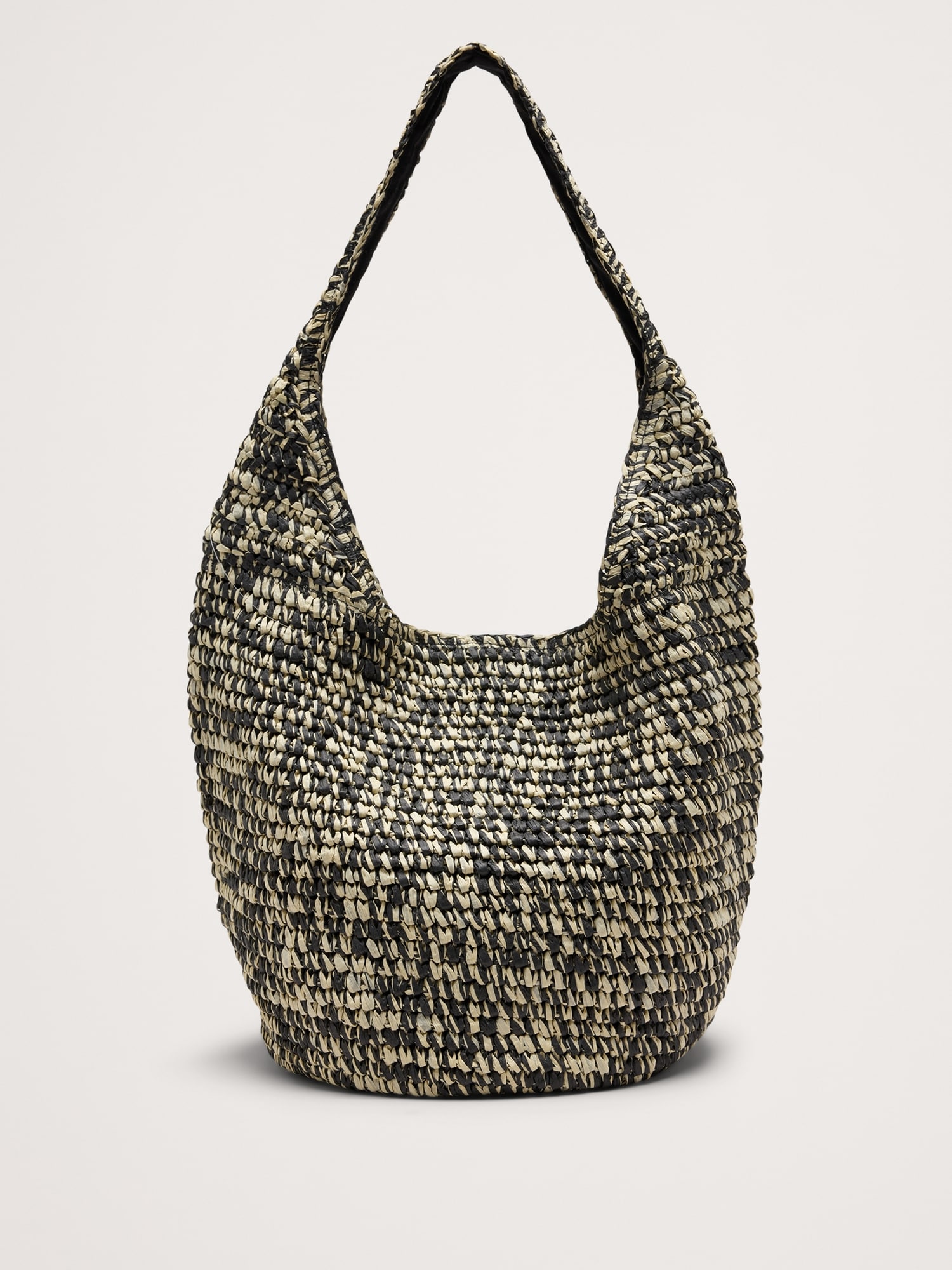 Marled Raffia Tote Bag