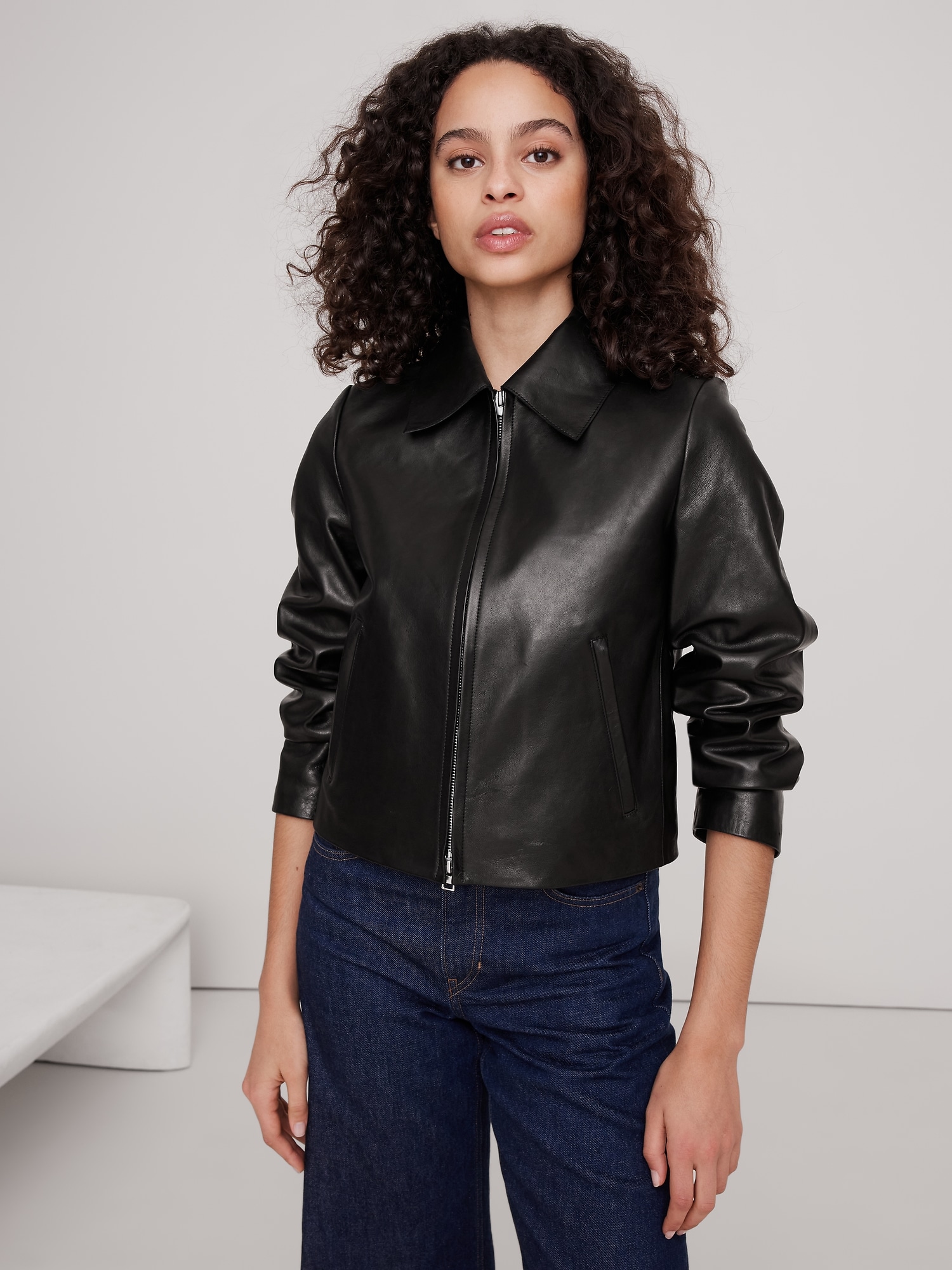 Minimalist Leather Jacket