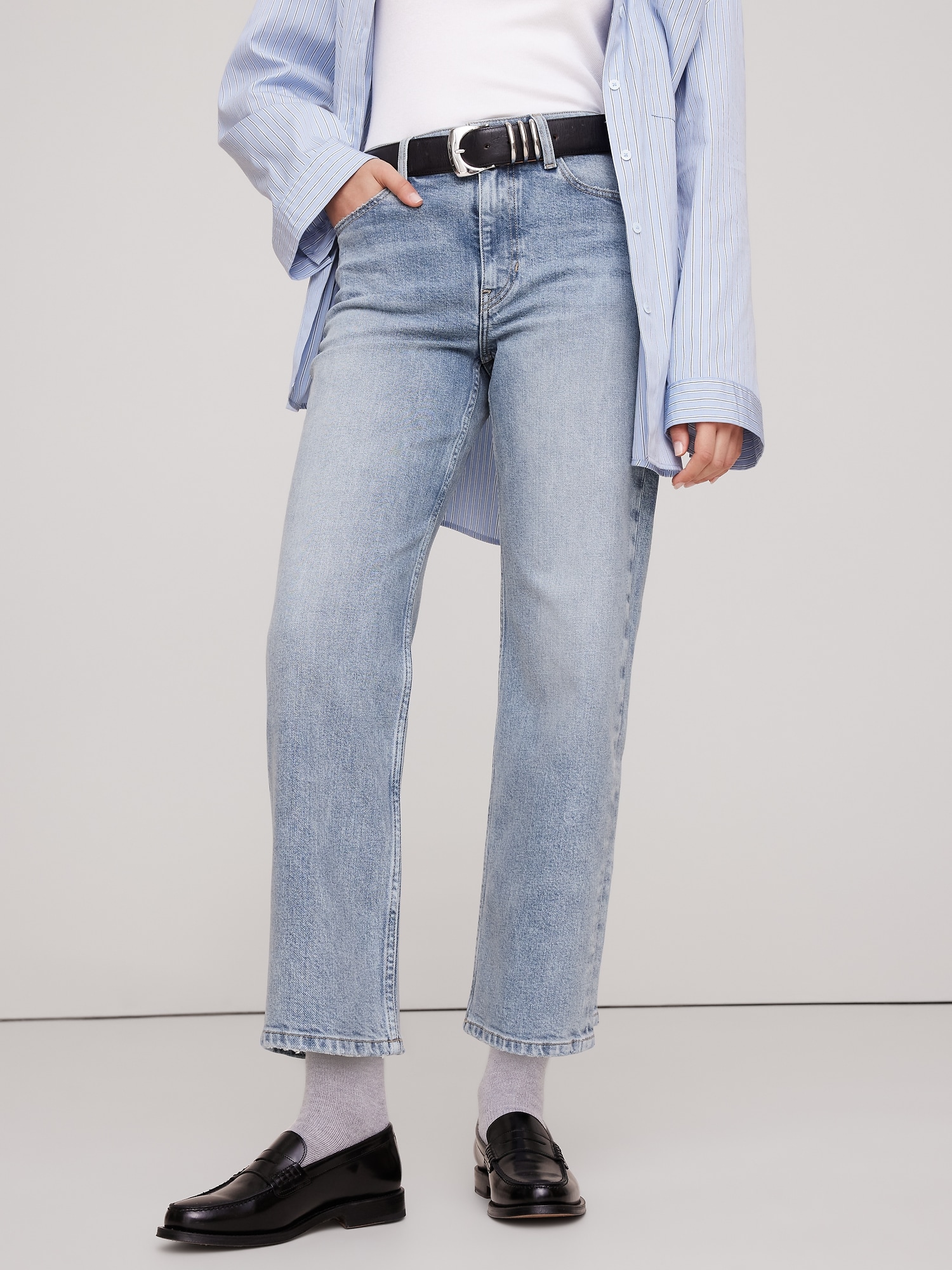 High-Rise Straight Ankle Jean