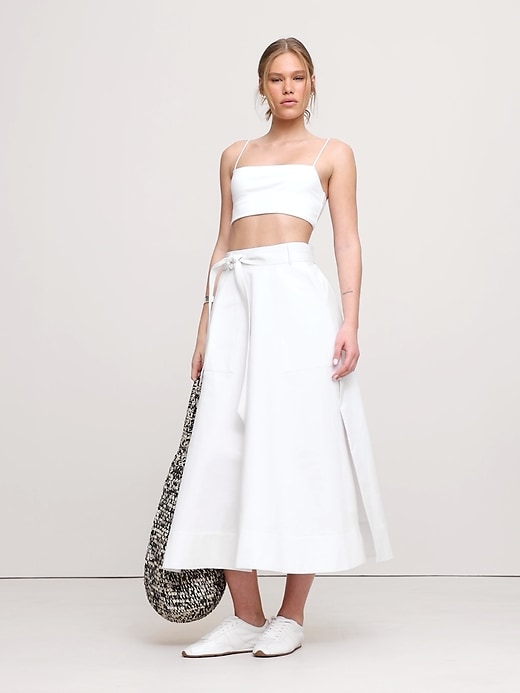 【BAON】Rekil Cotton Fringe Long Skirt NEW---NO.322 Women's Tiered Ruffle Long Skirt, Boho A-line
