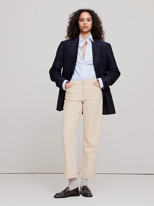 Mid-Rise Straight Ankle Jean | Banana Republic